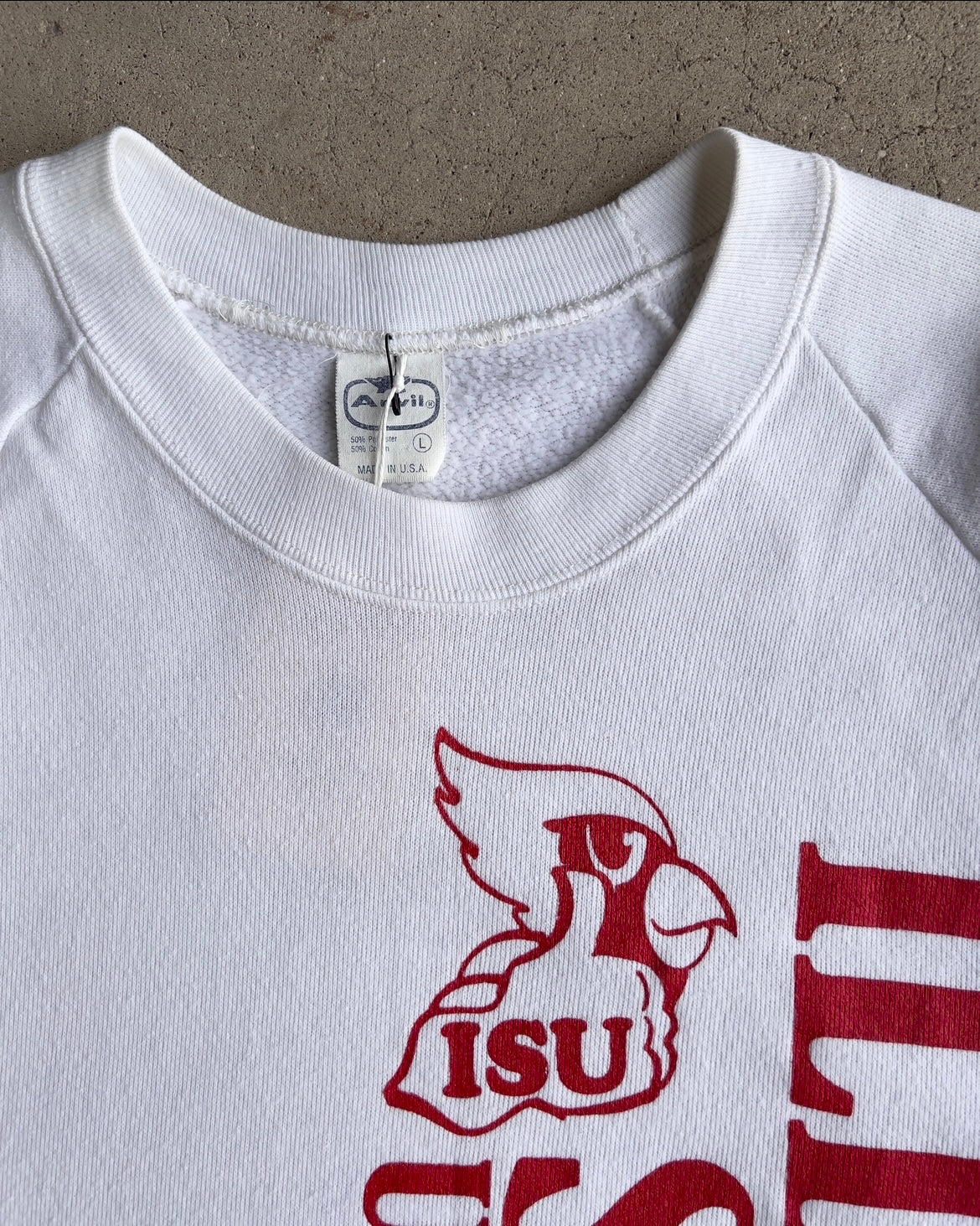 Vintage 1980s Illinois State University Redbirds Raglan Sweatshirt - Shop ThreadCount Vintage Co.