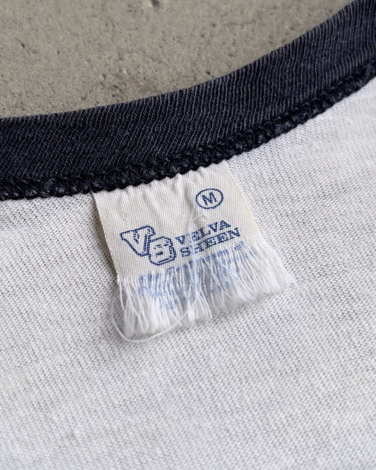 1960s White & Navy ‘76’ Cotton Football Jersey Tee  - Shop ThreadCount Vintage Co.