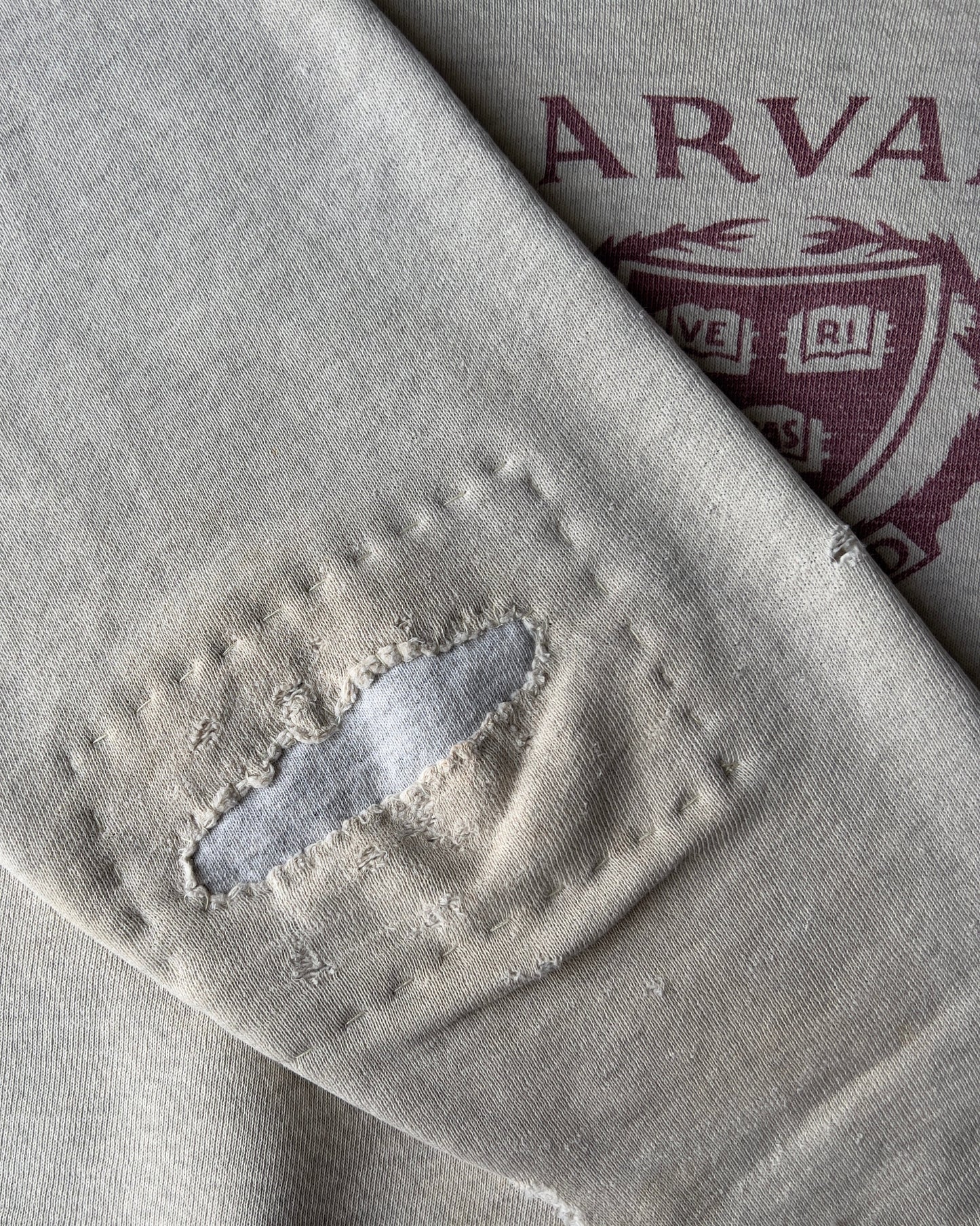 1960s Harvard University Veritas Repaired Cotton Sweatshirt - Shop ThreadCount Vintage Co.