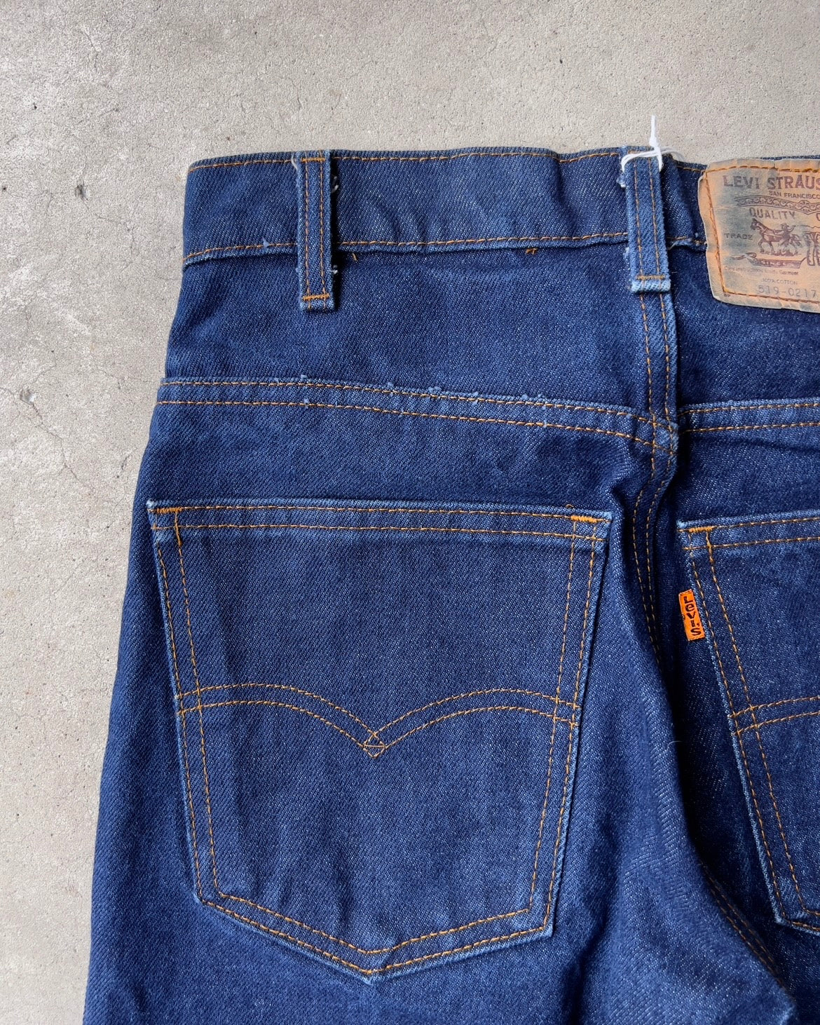 1980s Levi’s 519 No Wash Slim Bootcut Denim Jeans  - Shop THREADCOUNT Vintage Co.