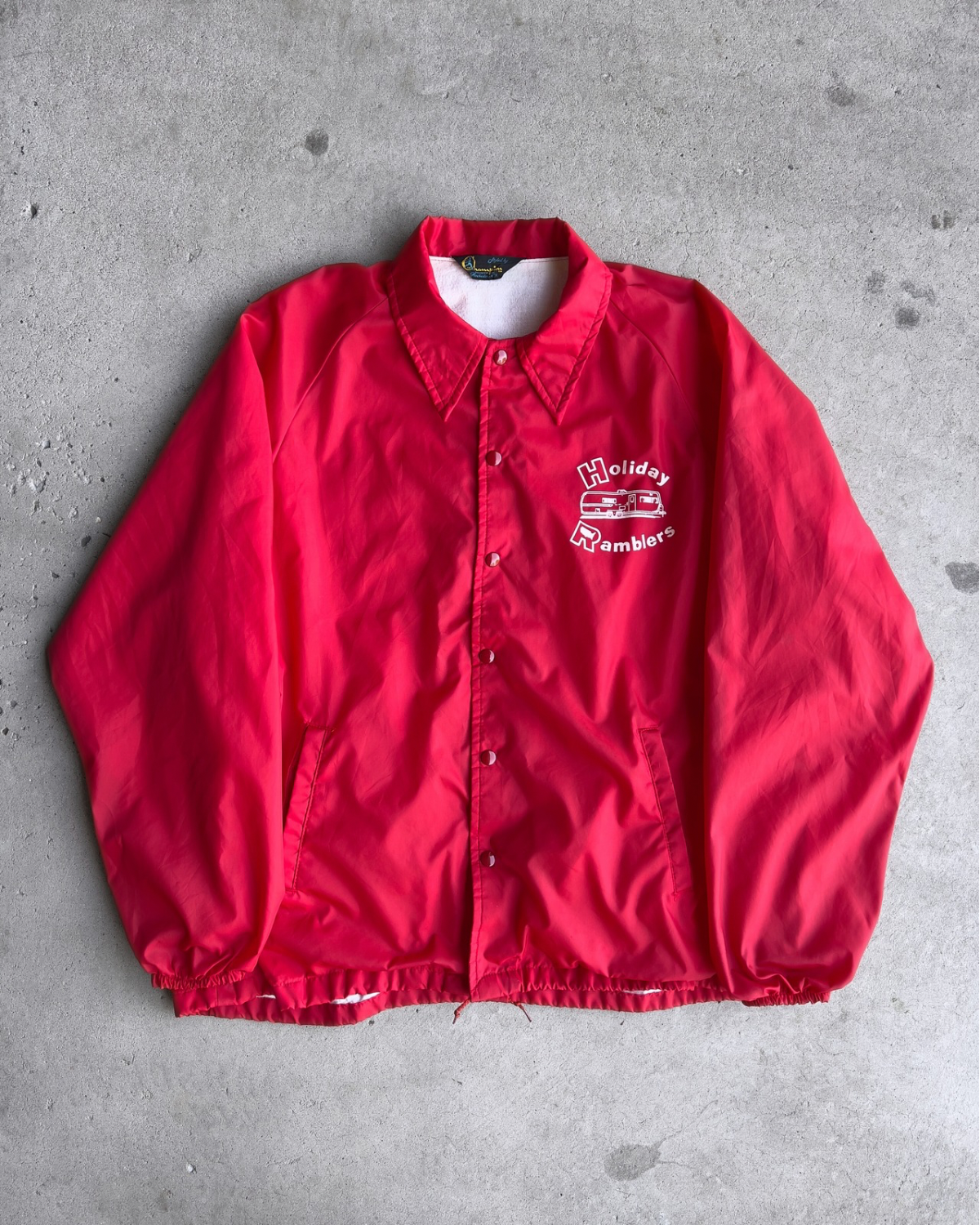 1960s Holiday Ramblers Red Windbreaker Jacket  - Shop ThreadCount Vintage Co.