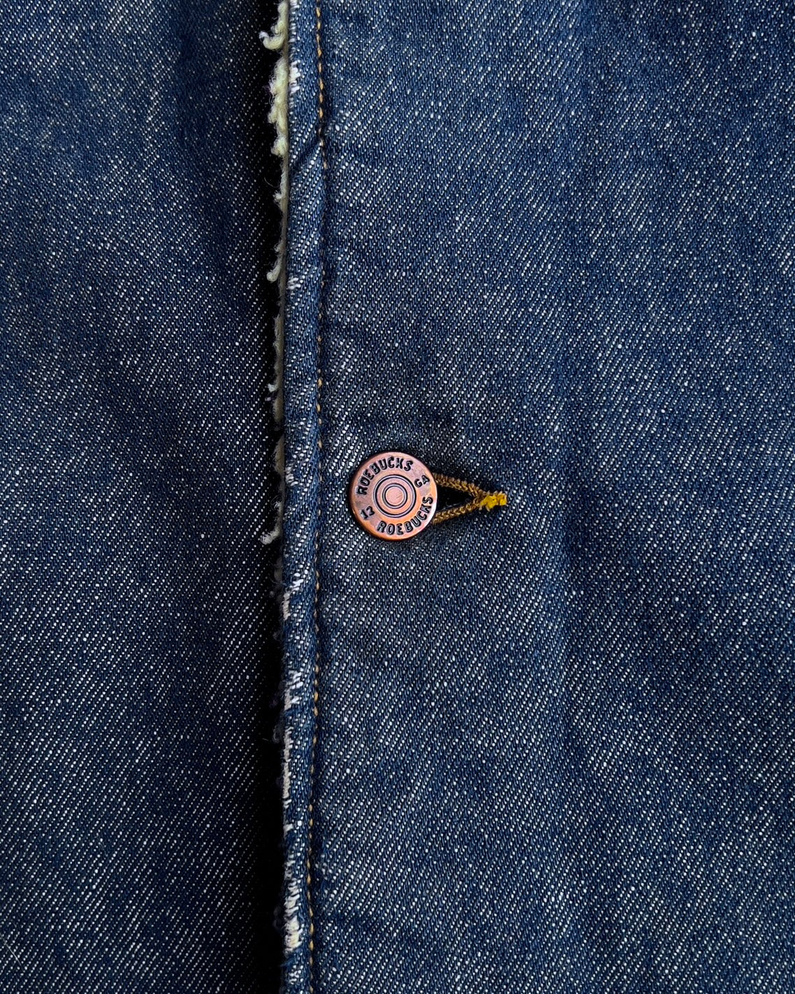 1960s Denim Sherpa Lined Western Coat  - Shop ThreadCount Vintage Co.