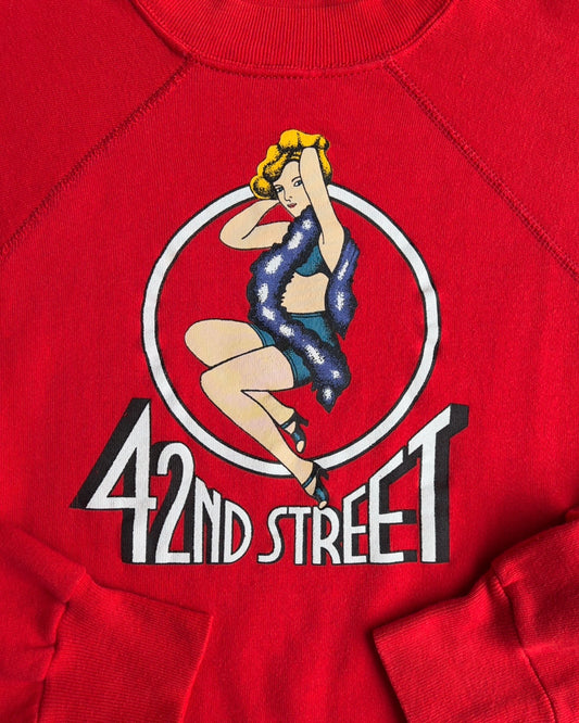 1980s 42nd Street Chicago Musical Red Sweatshirt  - Shop THREADCOUNT Vintage Co.