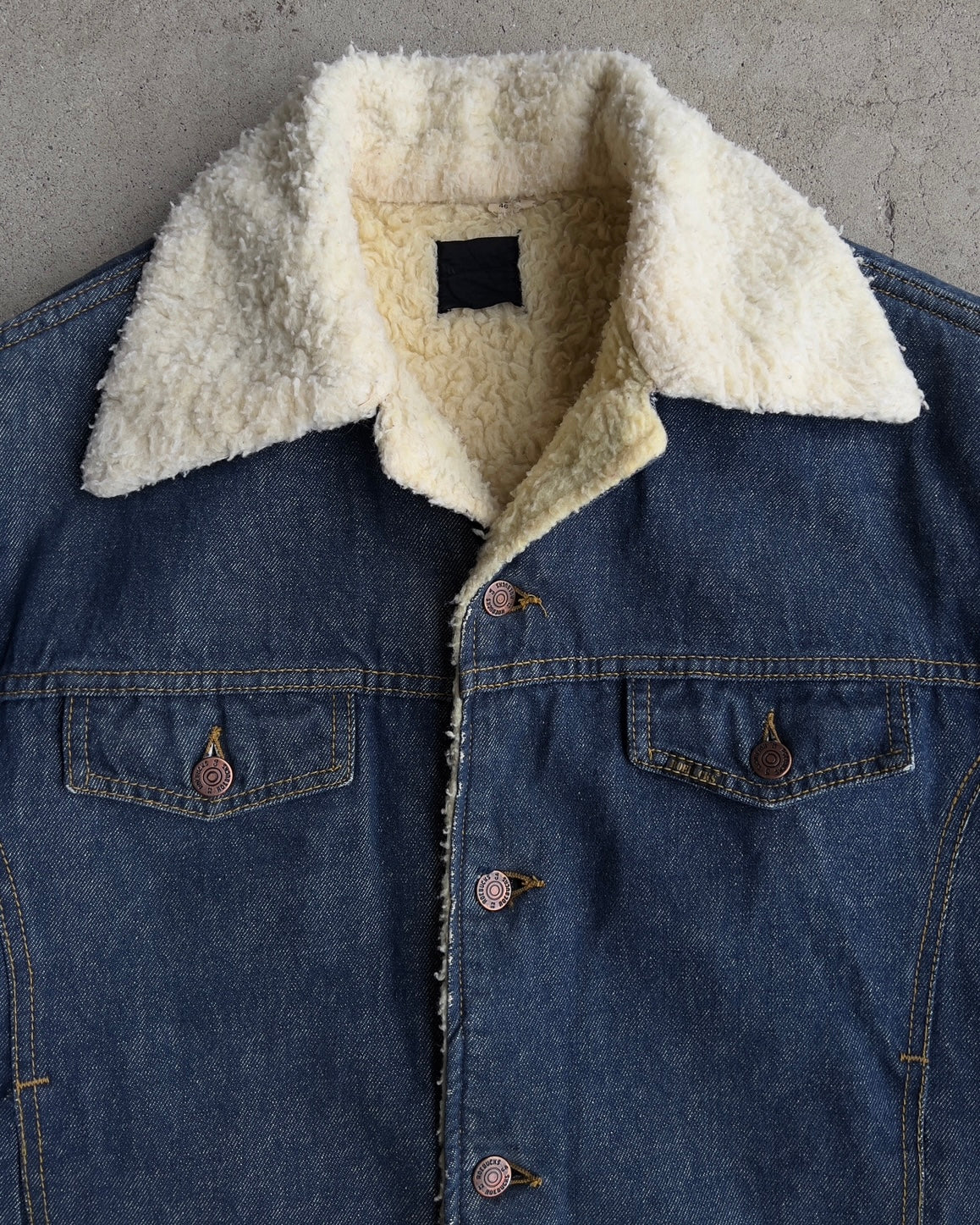 1960s Denim Sherpa Lined Western Coat  - Shop ThreadCount Vintage Co.