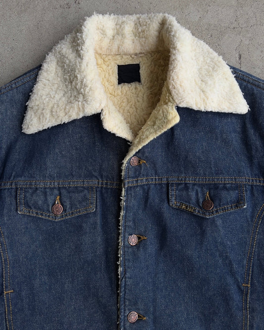 1960s Denim Sherpa Lined Western Coat  - Shop ThreadCount Vintage Co.