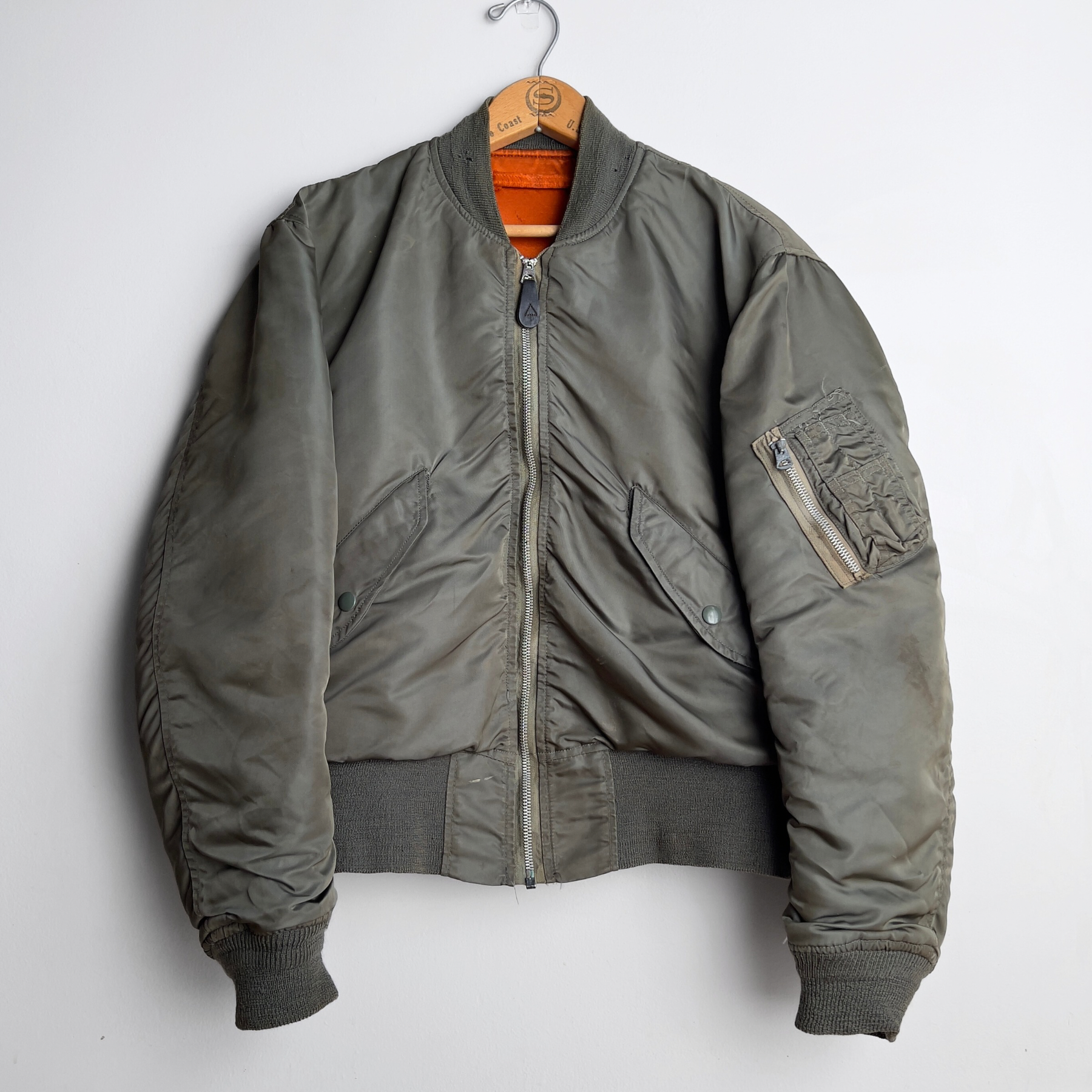 1970s U.S. Air Force MA-1 L-2B Reversible Flight Jacket  - Shop ThreadCount Vintage Co.