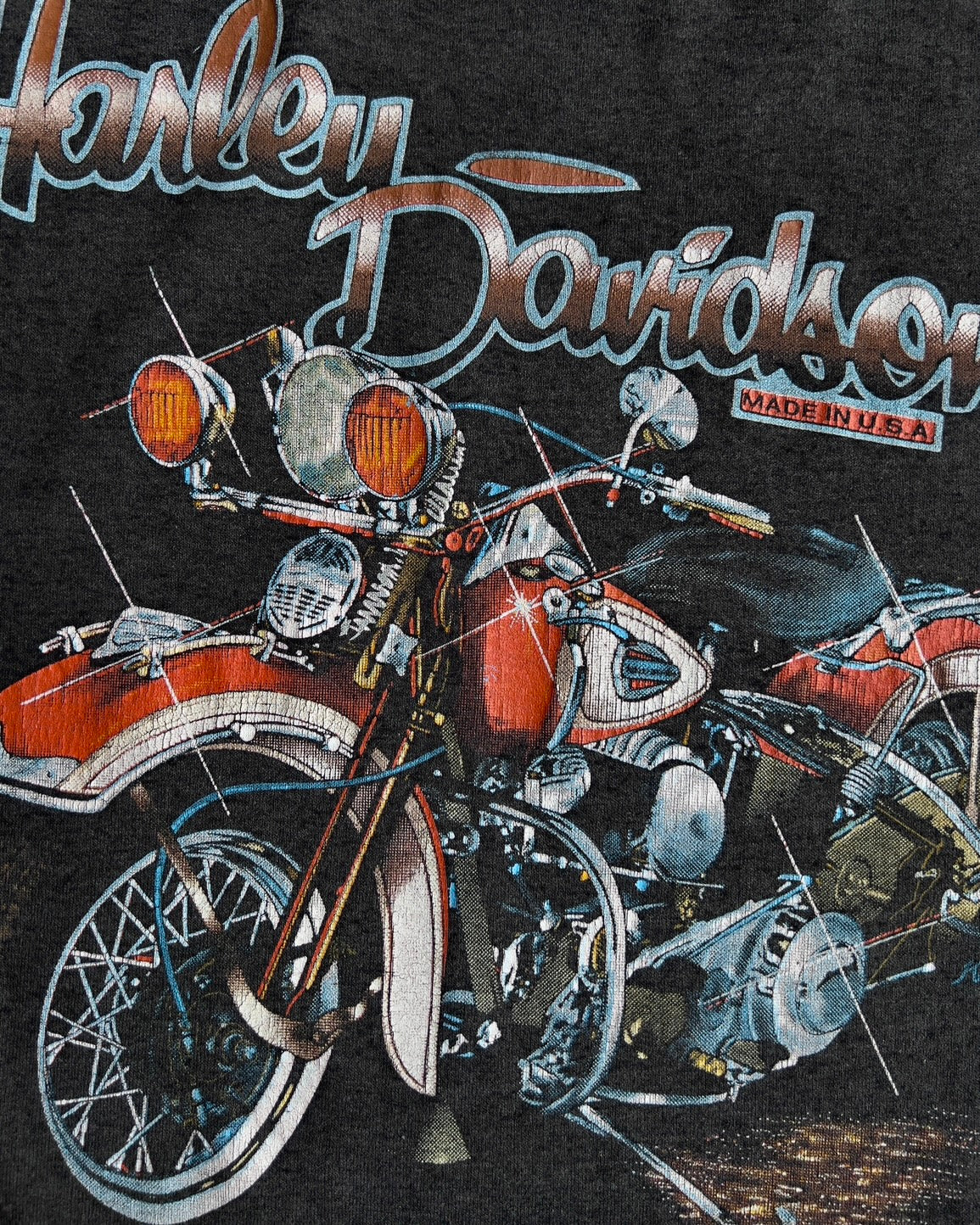 1989 Harley Davidson Ride The Strip 3D Emblem Tee  - Shop ThreadCount Vintage Co.