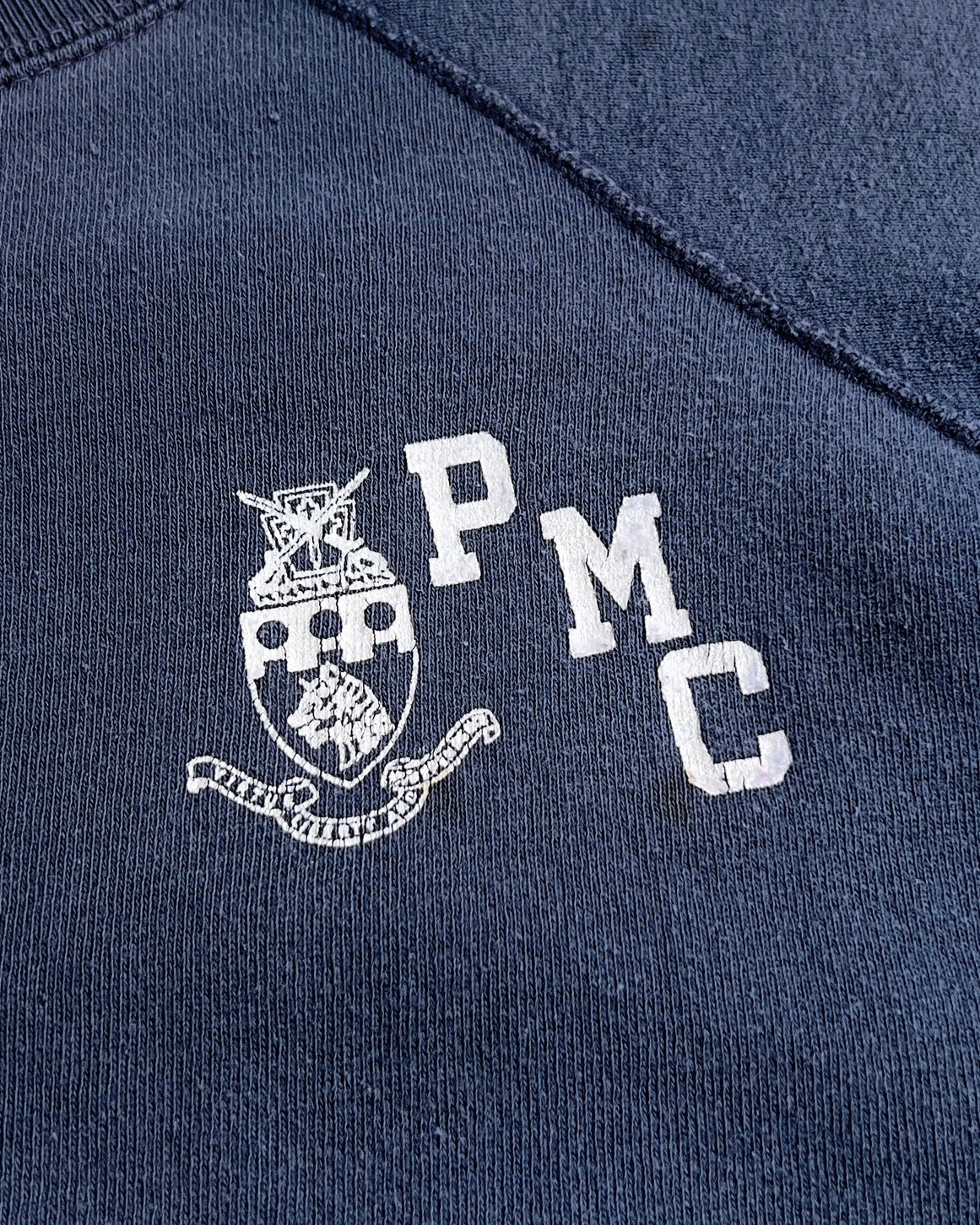 1960s Pennsylvania Military College Short Sleeve Sweatshirt  - Shop ThreadCount Vintage Co.