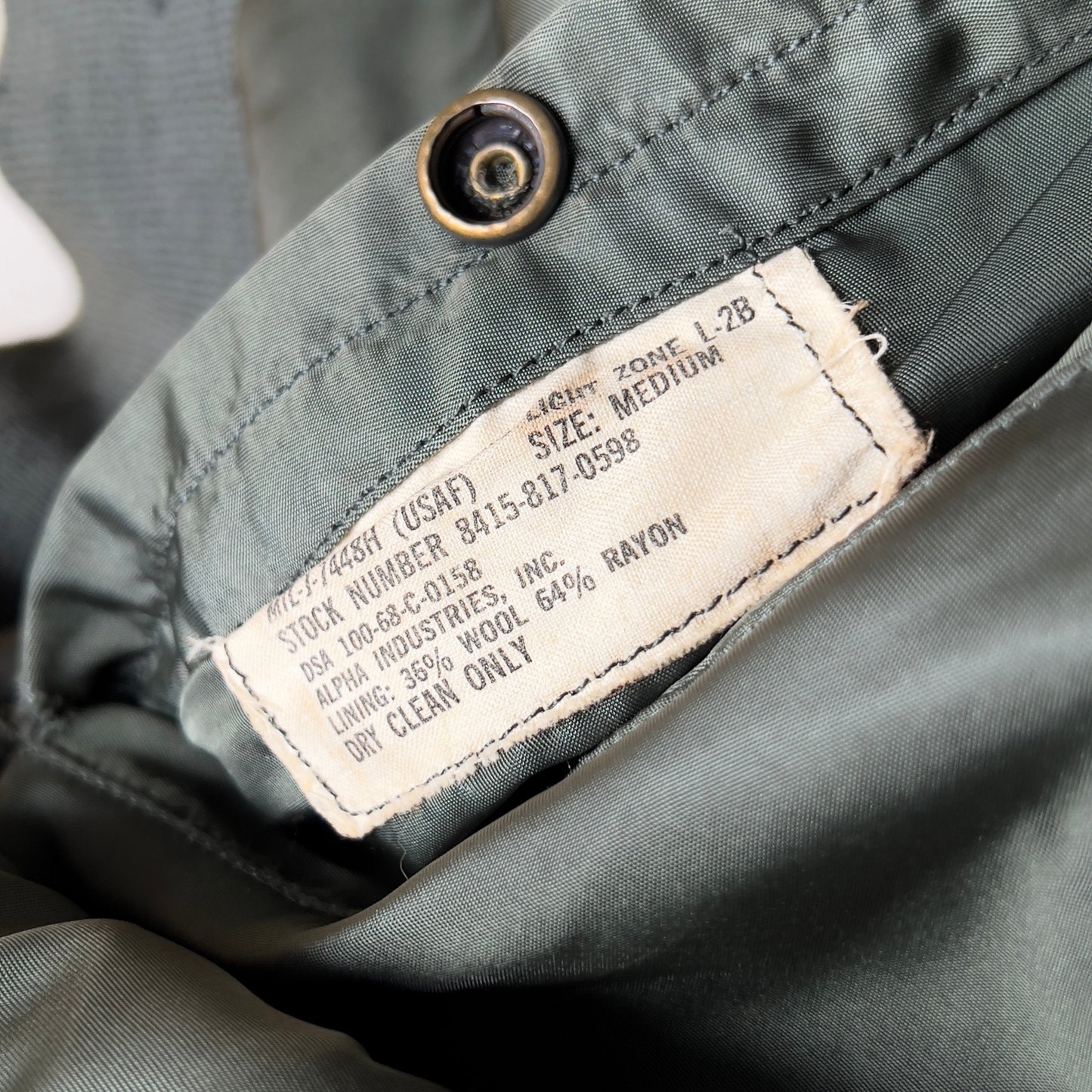 1960s U.S. Air Force MA-1 L-2B Flight Jacket - Shop THREADCOUNT Vintage Co.