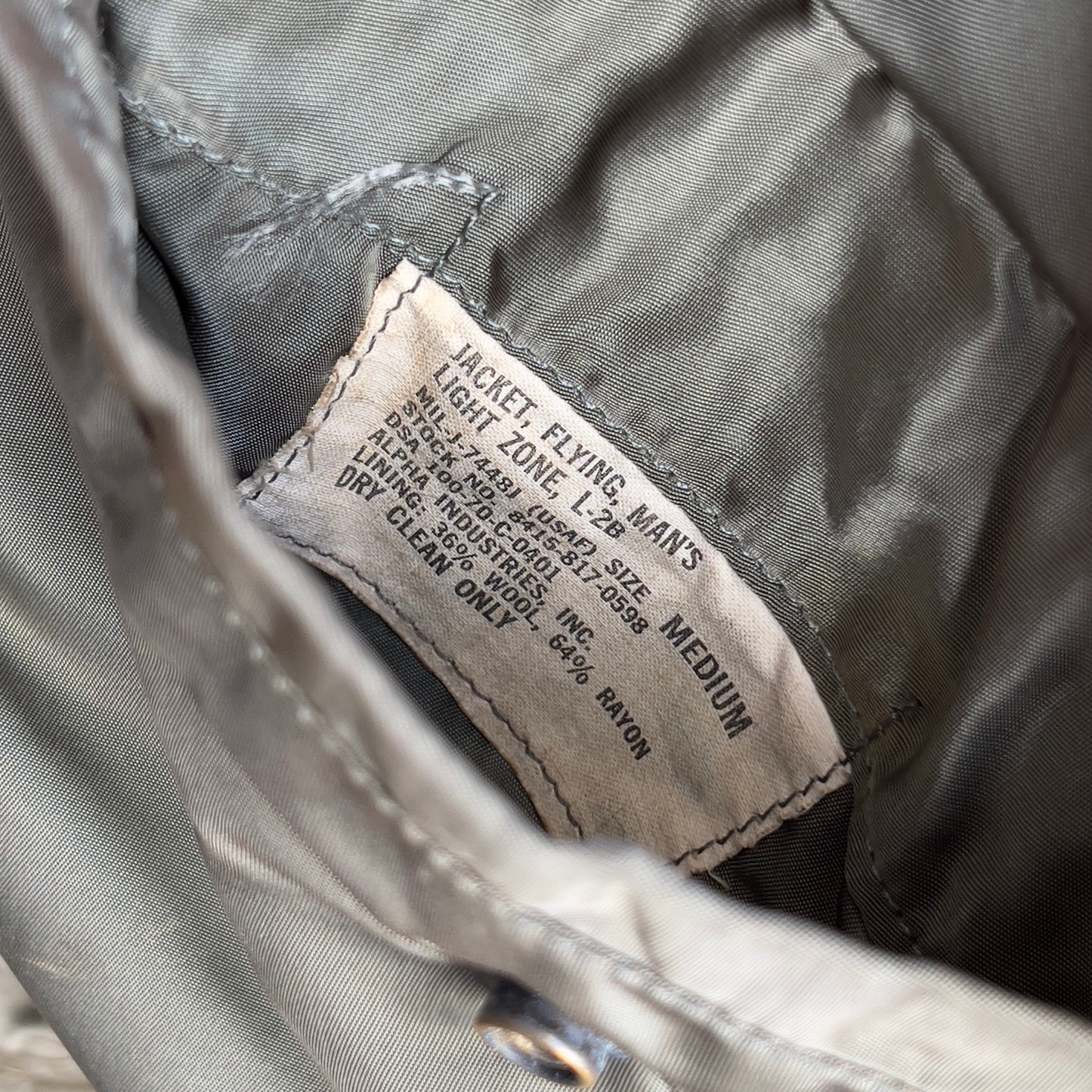 1970s U.S. Air Force MA-1 L-2B Reversible Flight Jacket  - Shop ThreadCount Vintage Co.