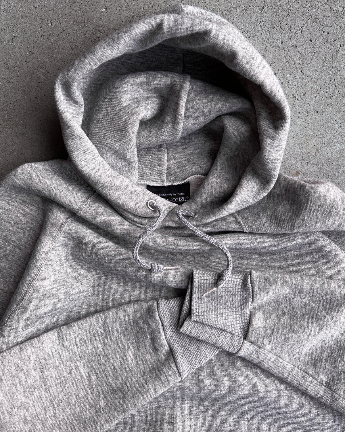 1980s Natural Grey Blank Fleece Raglan Hoodie  - Shop ThreadCount Vintage Co.