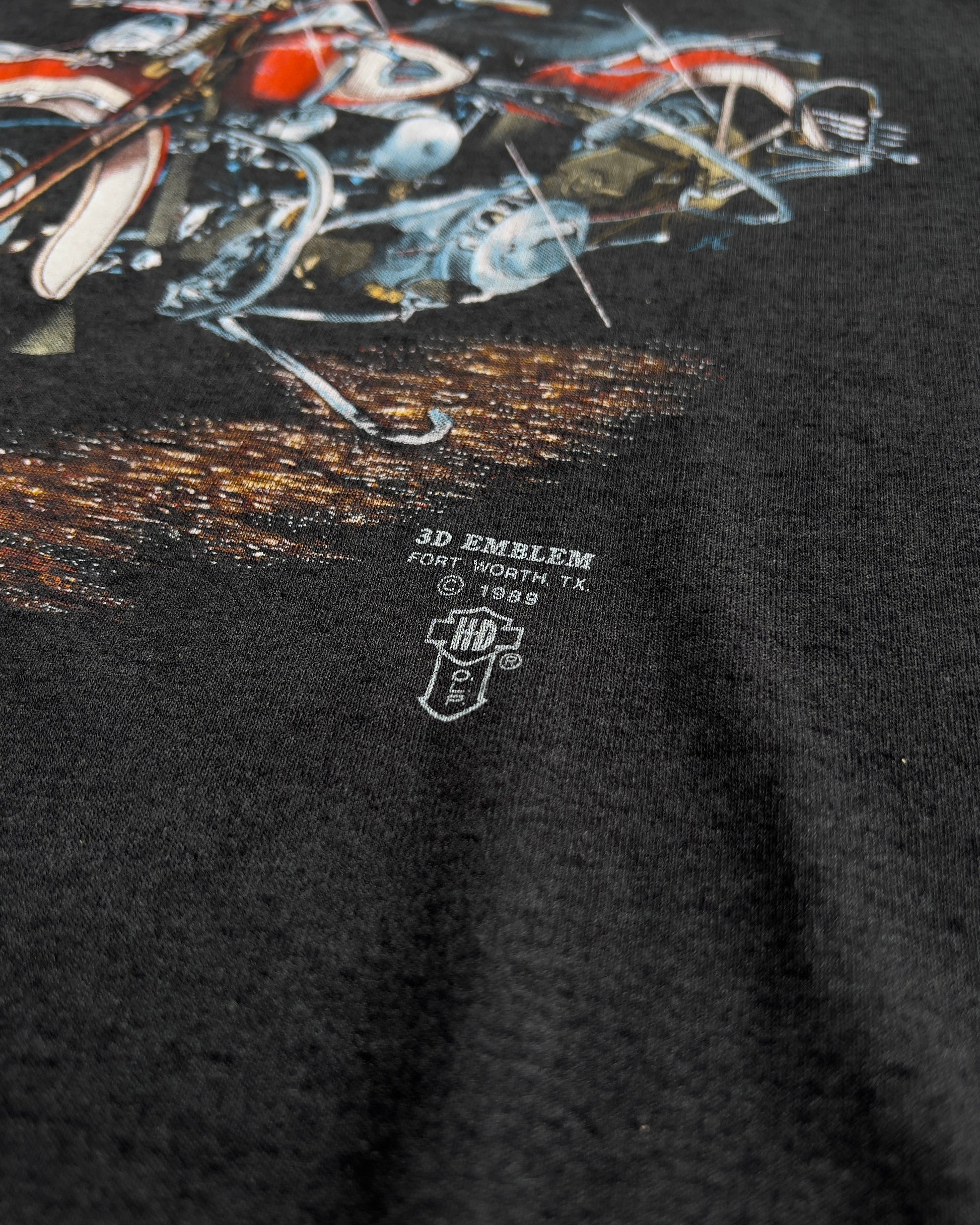 1989 Harley Davidson Ride The Strip 3D Emblem Tee  - Shop ThreadCount Vintage Co.