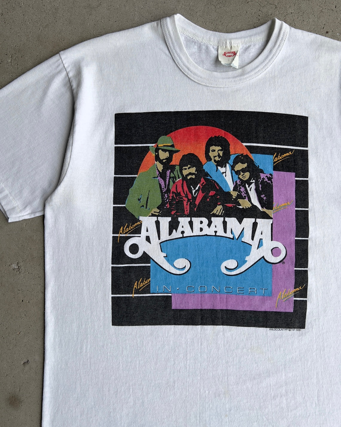 1986 Alabama In Concert Show Ticket Tour Tee  - Shop THREADCOUNT Vintage Co.