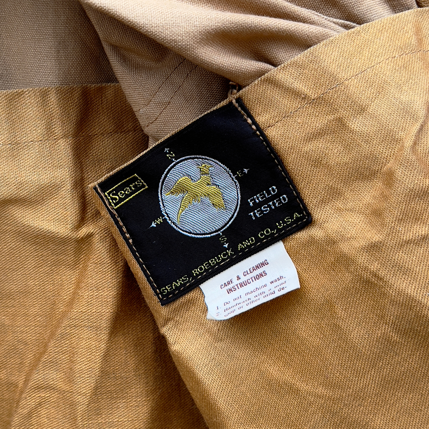 Vintage 1960s Sears Field Tested Tan Canvas Duck Hunting Jacket - Shop ThreadCount Vintage Co.