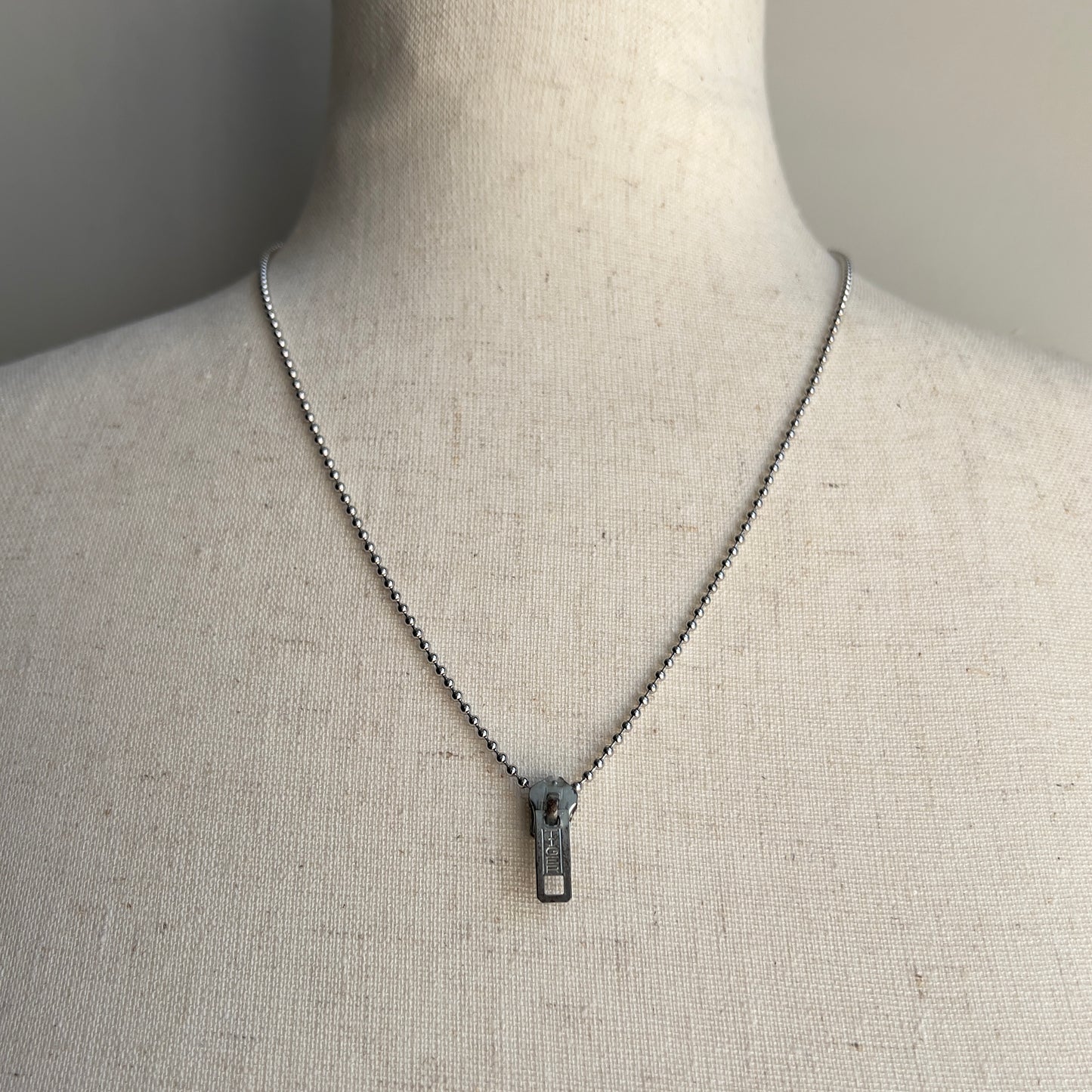 Vintage Zipper Chain Bead Link Necklace - Shop ThreadCount Vintage Co.