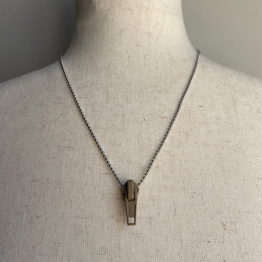 Vintage Zipper Chain Bead Link Necklace  - Shop THREADCOUNT Vintage Co.