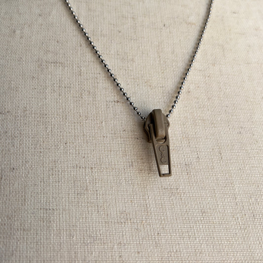 Vintage Zipper Chain Bead Link Necklace  - Shop THREADCOUNT Vintage Co.