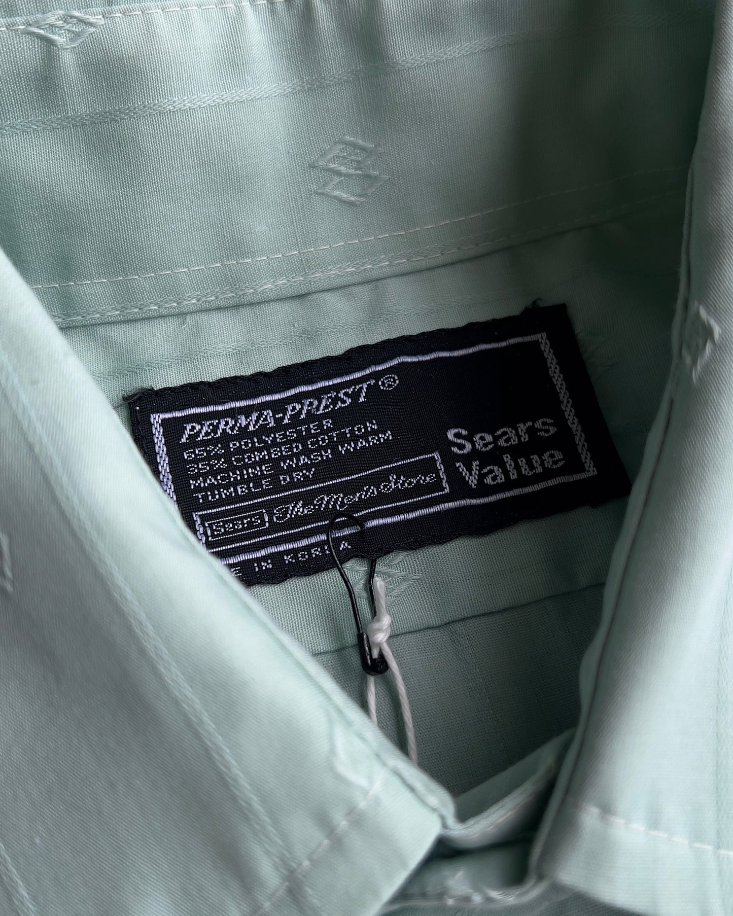 1970s Green Monogram Pattern Dress Shirt - Shop ThreadCount Vintage Co.