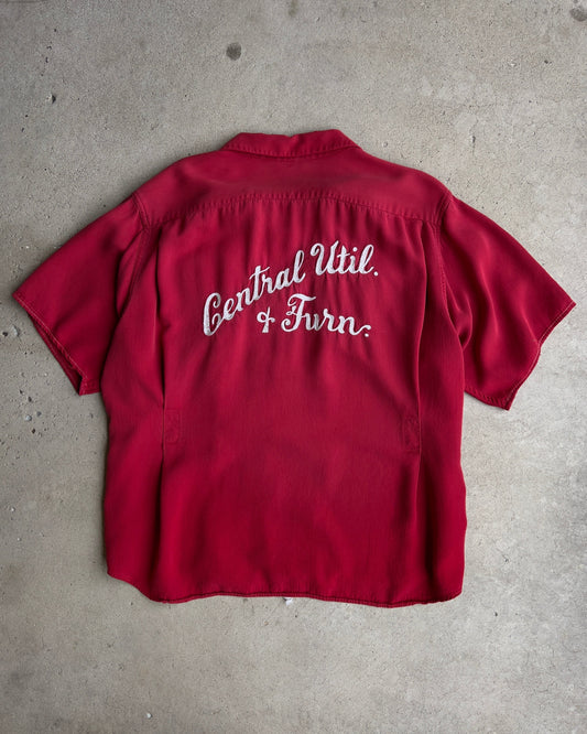 1960s Central Utility Chainstitch Bowling Shirt  - Shop ThreadCount Vintage Co.