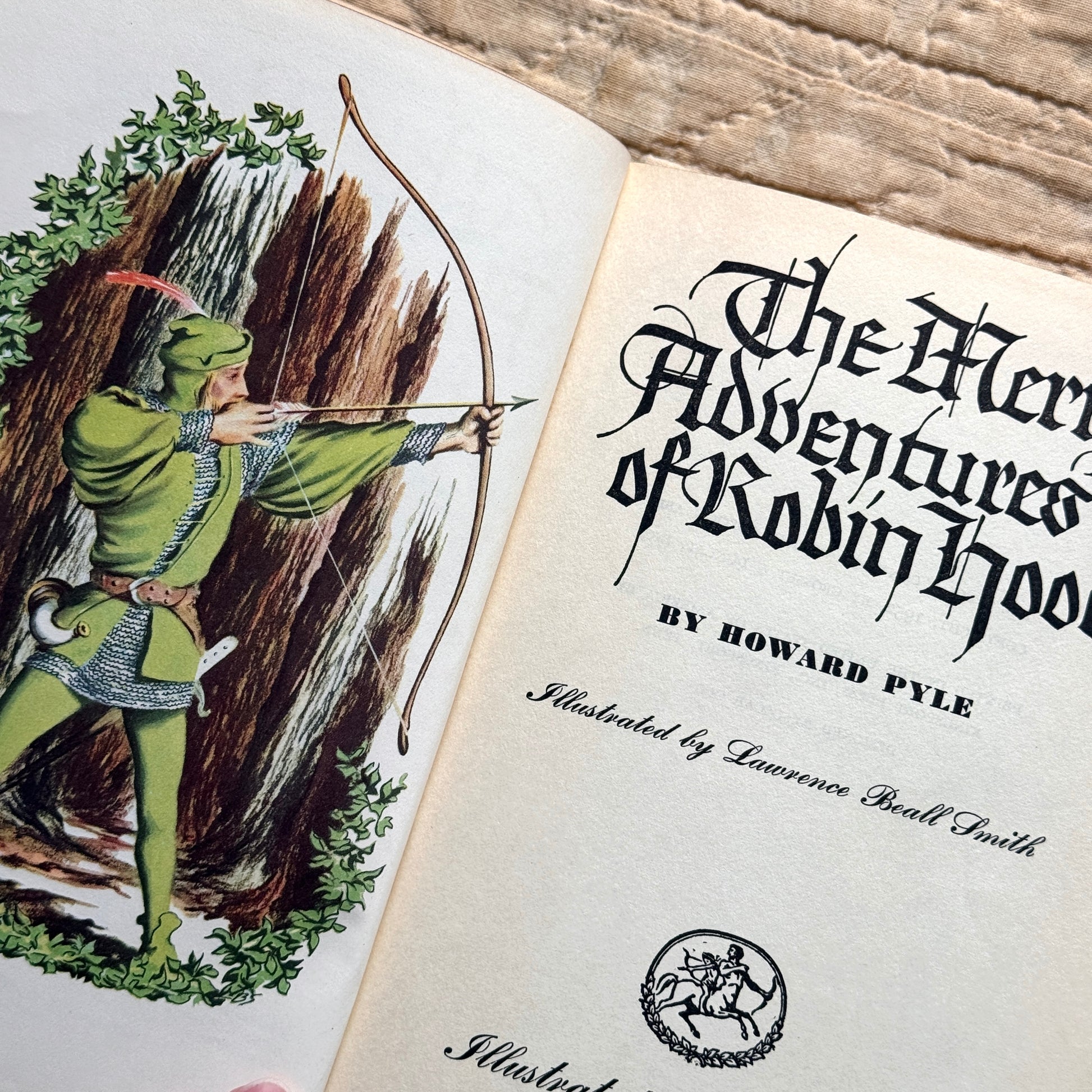 1952 The Merry Adventure of Robin Hood Book  - Shop THREADCOUNT Vintage Co.