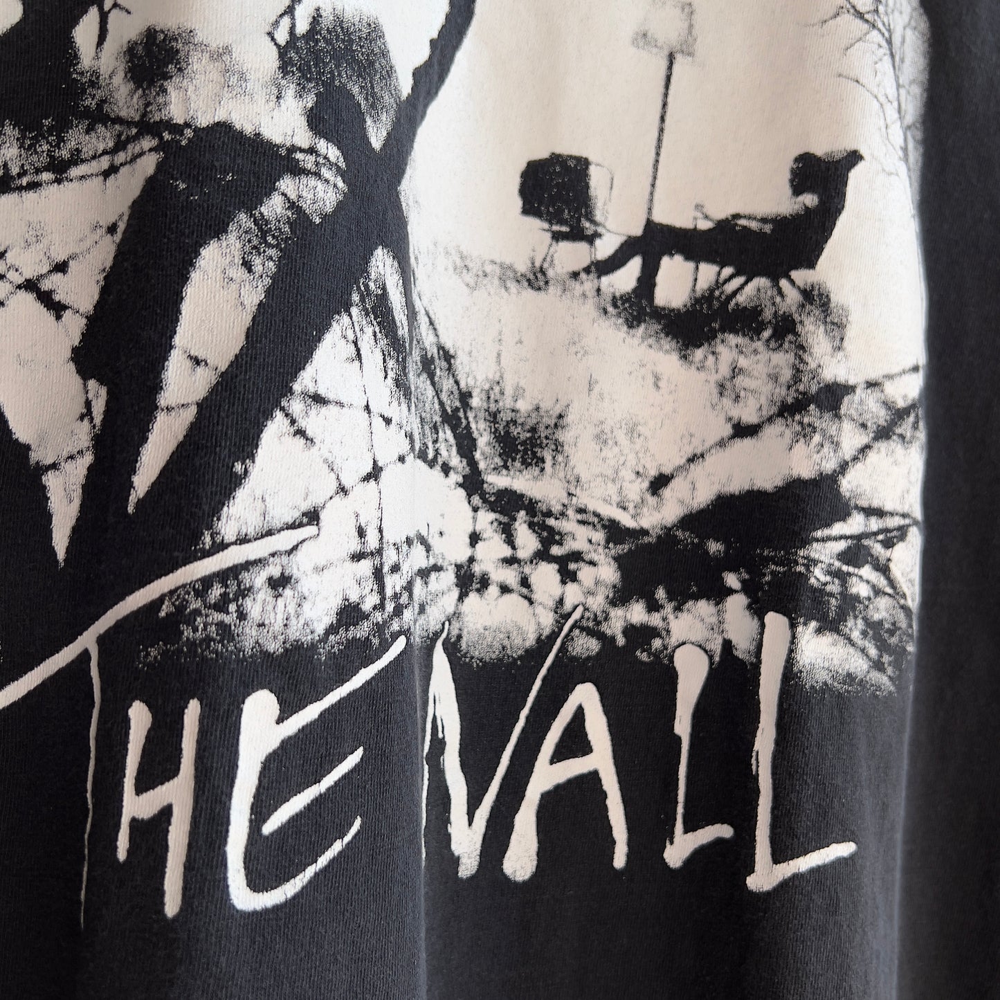 Vintage 2000s Pink Floyd The Wall Faded Black Band Tee - Shop ThreadCount Vintage Co.
