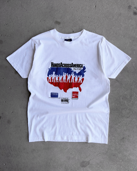 1986 Hands Across America Fundraiser Campaign Tee  - Shop THREADCOUNT Vintage Co.