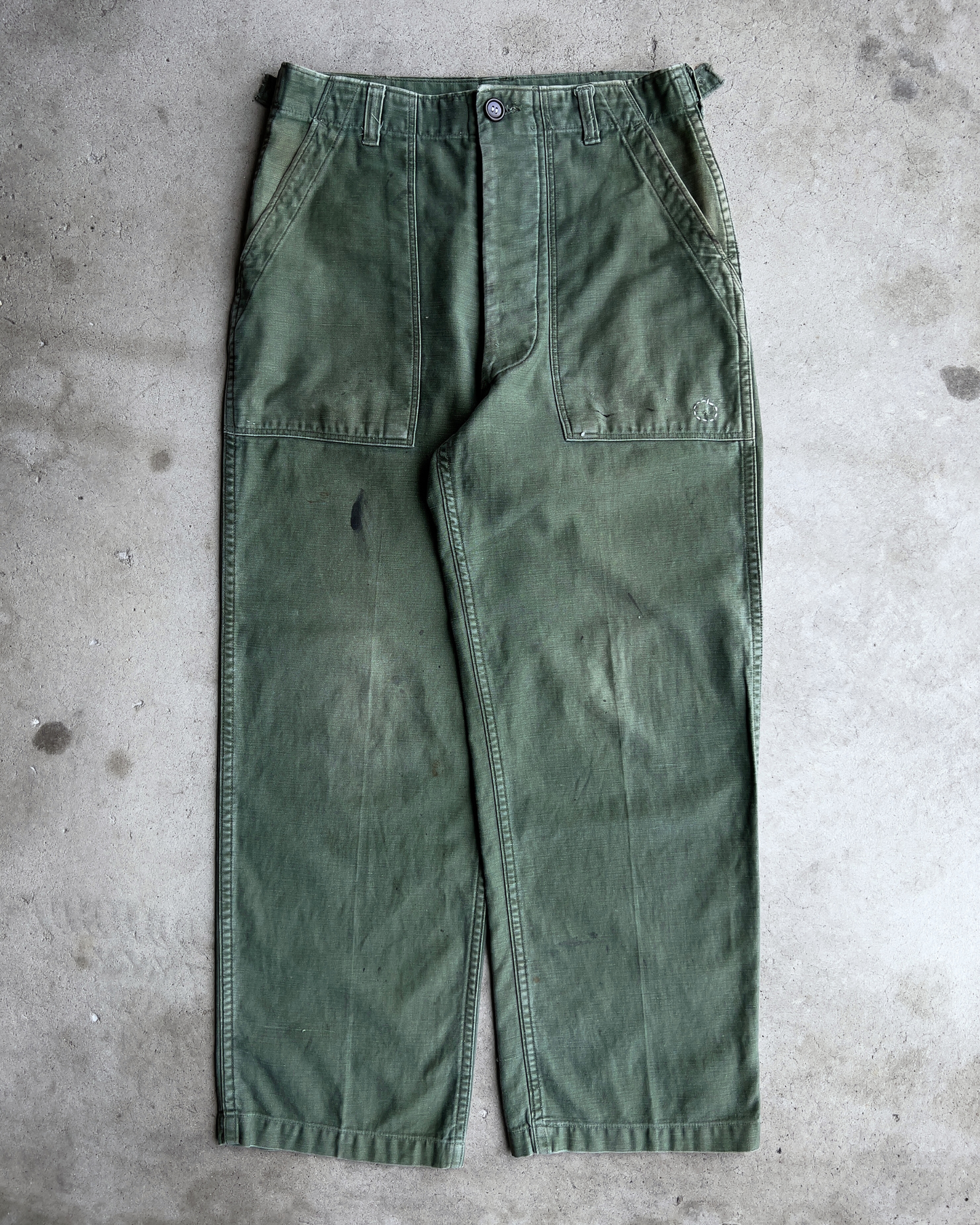 1960s OG 107 Military Green Custom Fatigue Pants - Shop ThreadCount Vintage Co.