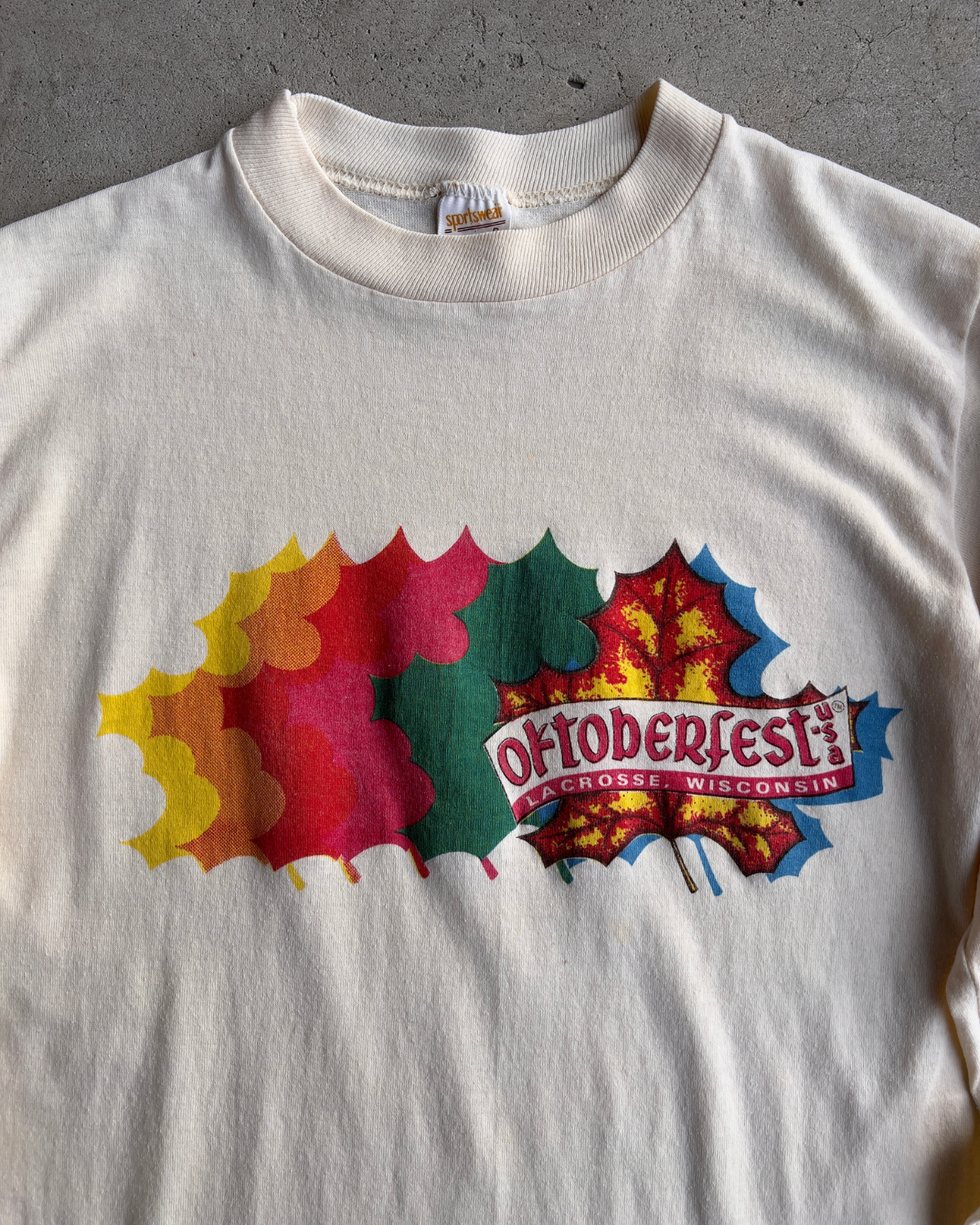 1980s Oktoberfest Wisconsin Graphic Long Sleeve Tee  - Shop THREADCOUNT Vintage Co.