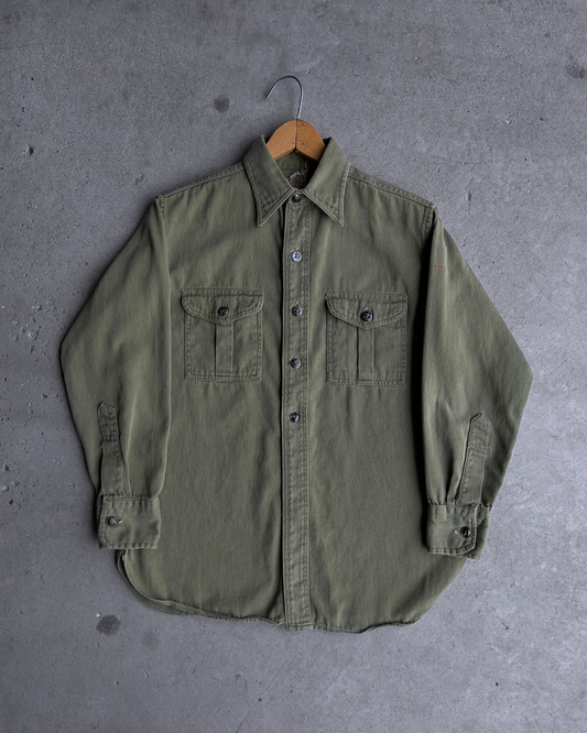 1950s Boy Scouts Green Uniform Shirt  - Shop ThreadCount Vintage Co.