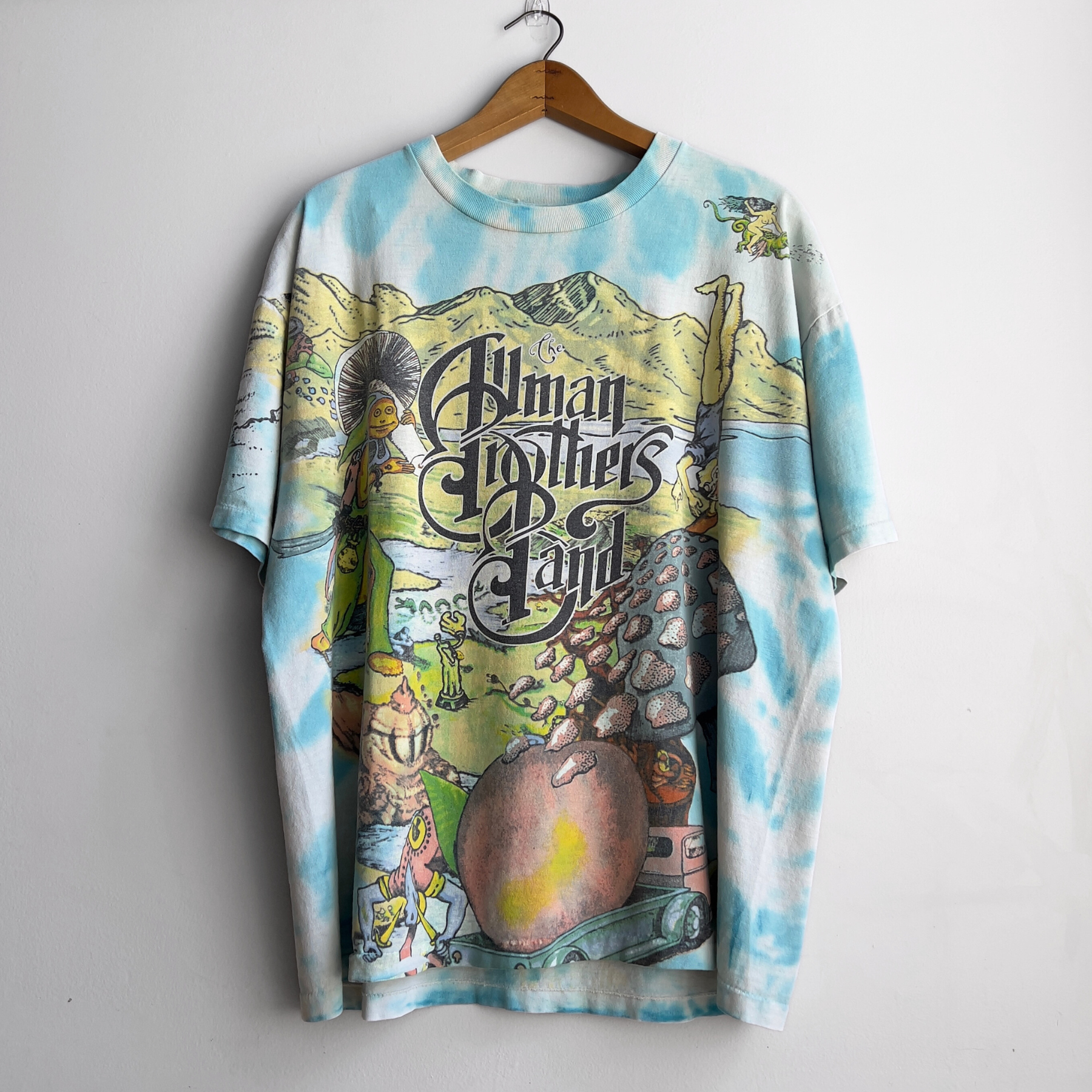 1995 Allman Brother Band All Over Print Tie Dye Tour Tee  - Shop ThreadCount Vintage Co.