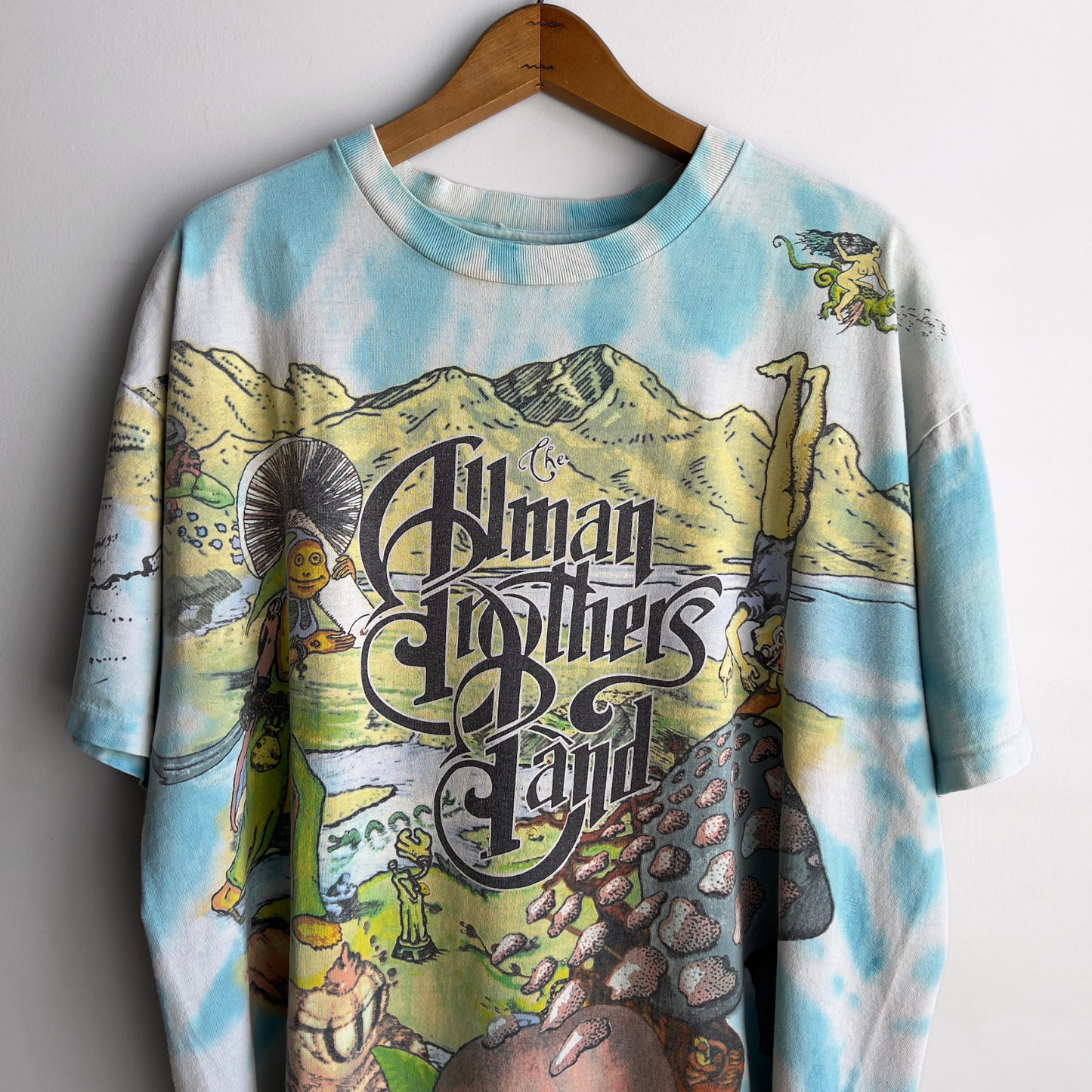 1995 Allman Brother Band All Over Print Tie Dye Tour Tee  - Shop ThreadCount Vintage Co.