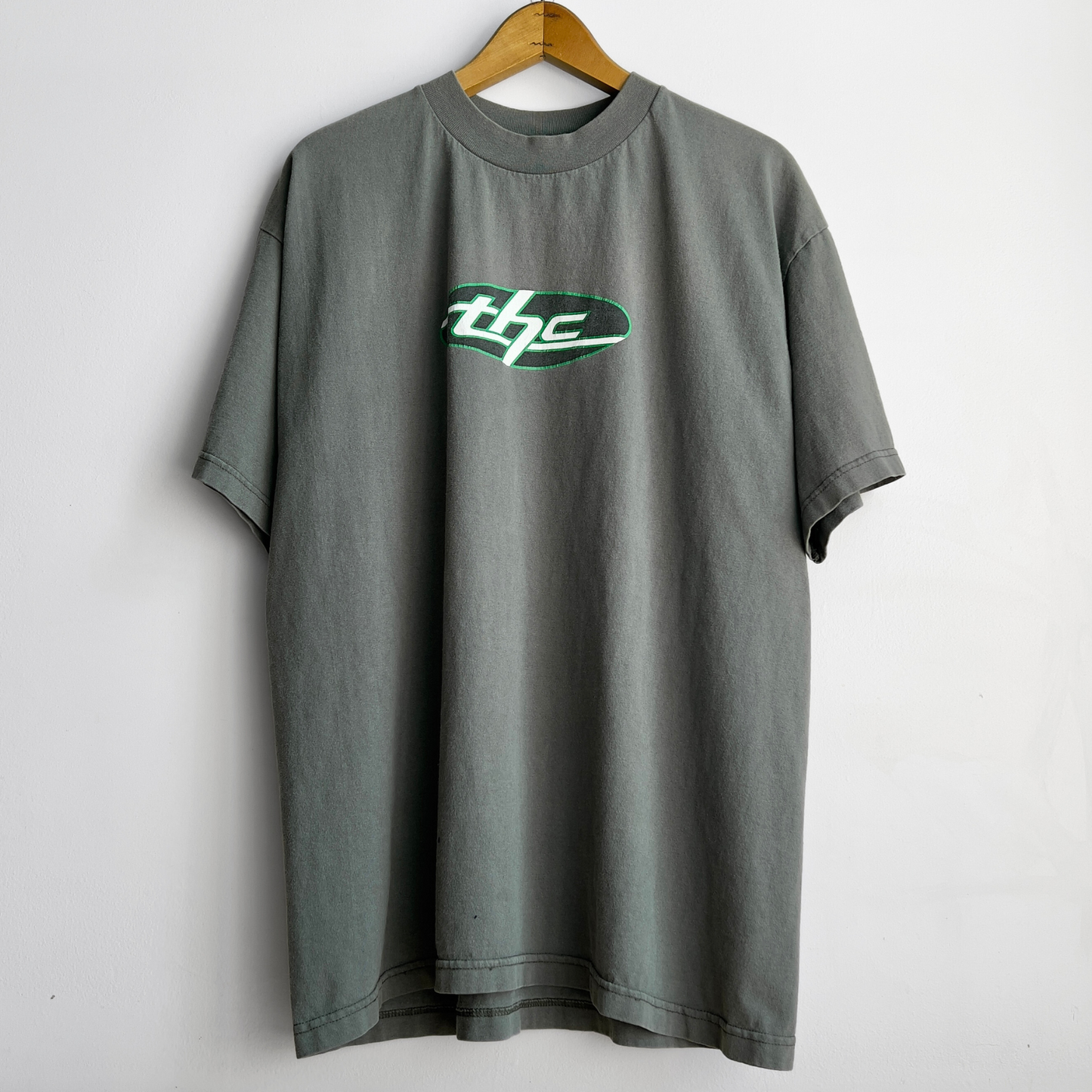 Vintage 1990s Faded Green THC Acronym Graphic Tee - Shop ThreadCount Vintage Co.