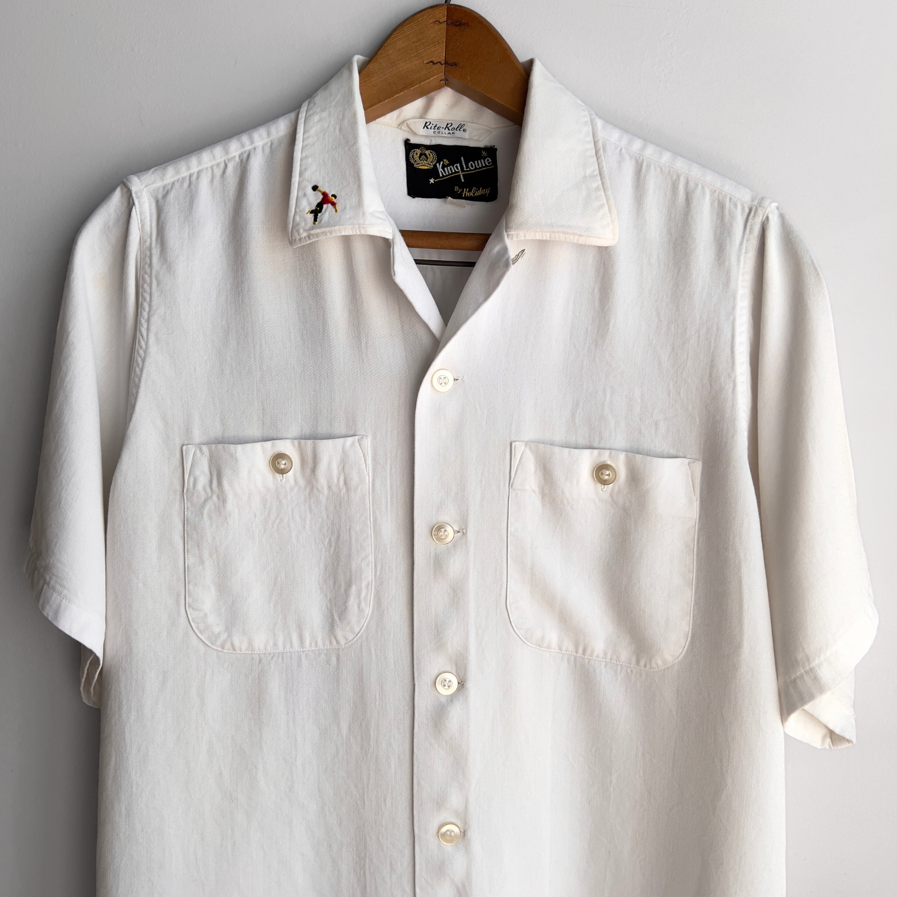 1960s Sacramento Elks Chain Stitch Rayon Bowling Shirt  - Shop ThreadCount Vintage Co.