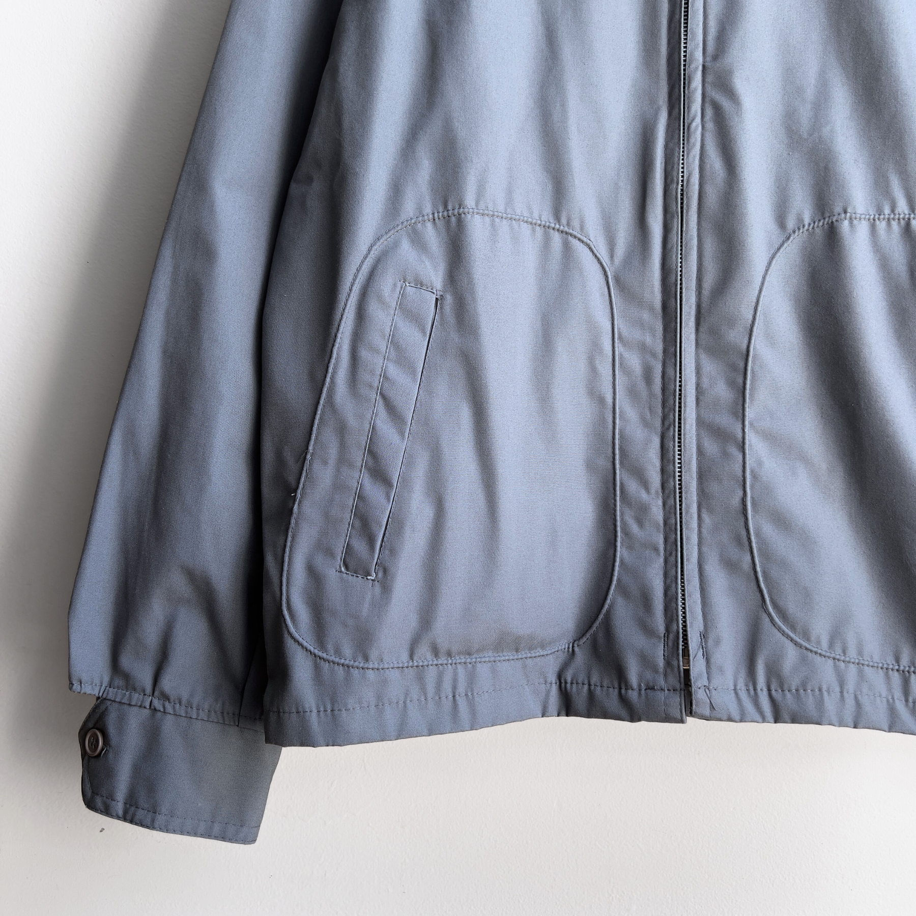 1960s Casual Gray Light Bomber Jacket  - Shop ThreadCount Vintage Co.