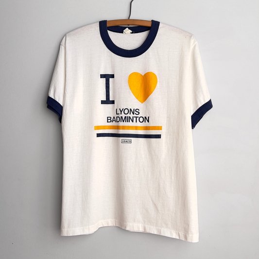 1980s I Love Lyons Badminton USACO Ringer Tee  - Shop ThreadCount Vintage Co.