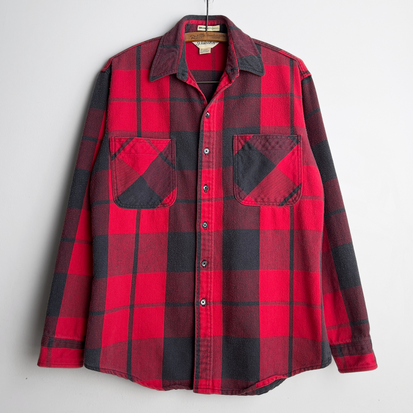 Vintage 1990s Red & Black Big Mac Plaid Flannel Shirt - Shop ThreadCount Vintage Co.
