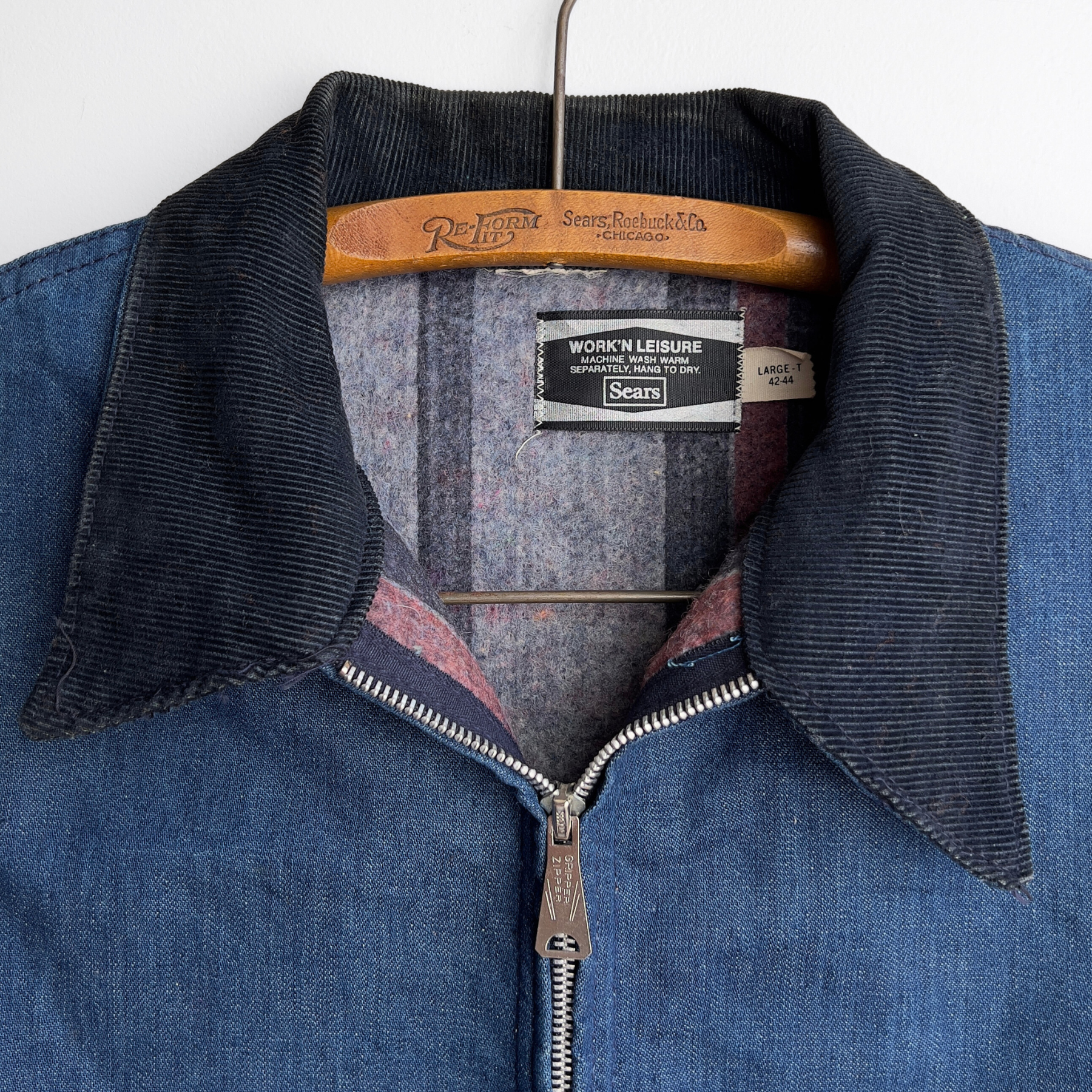 1970s Work 'N Leisure Blanket Lined Denim Workwear Jacket  - Shop ThreadCount Vintage Co.