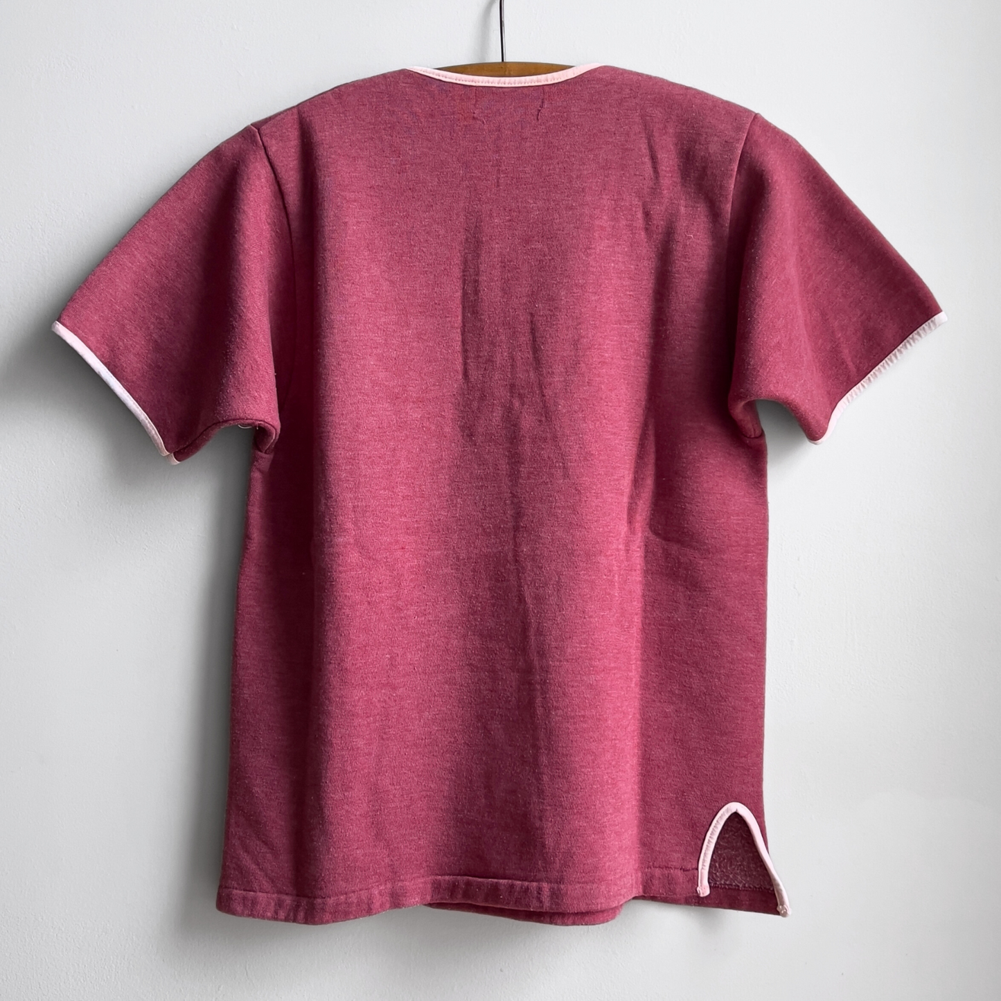 Vintage 1960s Notre Dame Red Henley Sweatshirt Tee - Shop ThreadCount Vintage Co.