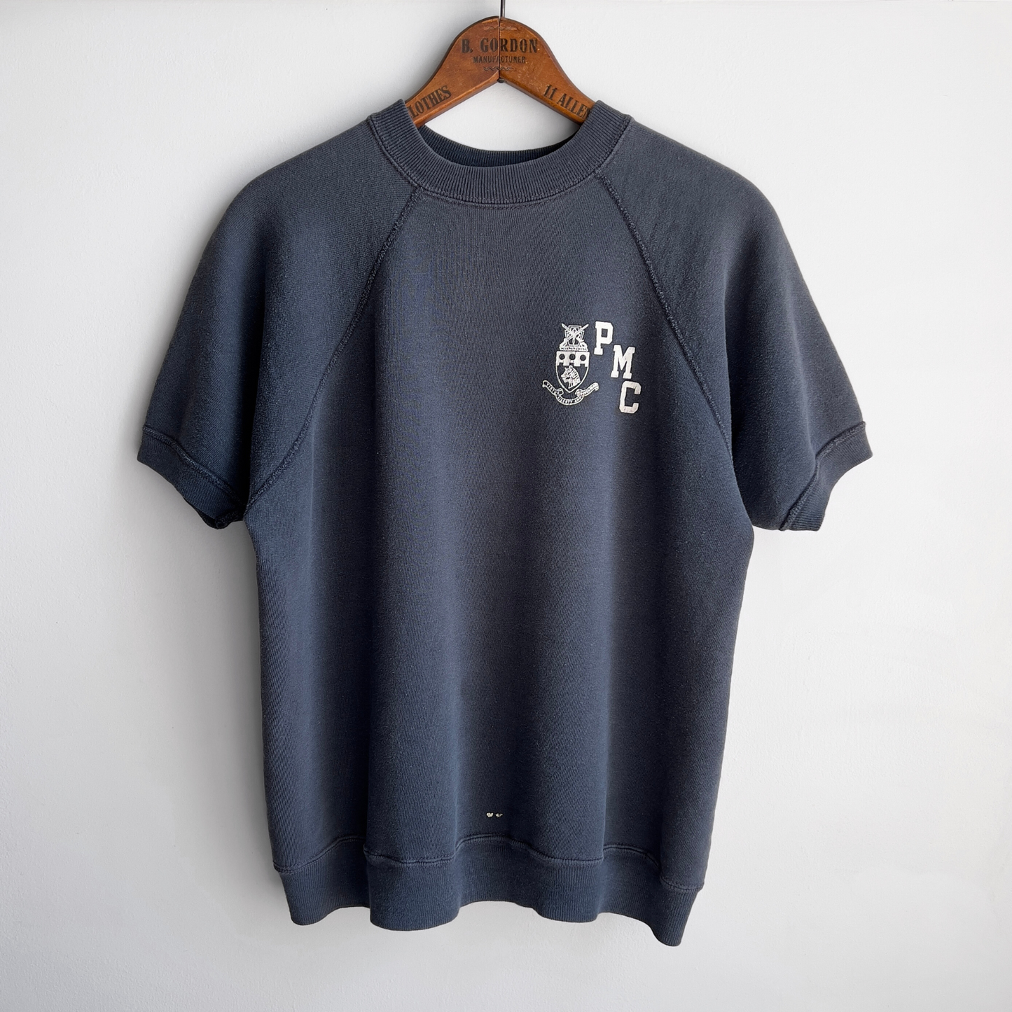 Vintage 1960s Pennsylvania Military College Short Sleeve Sweatshirt - Shop ThreadCount Vintage Co.