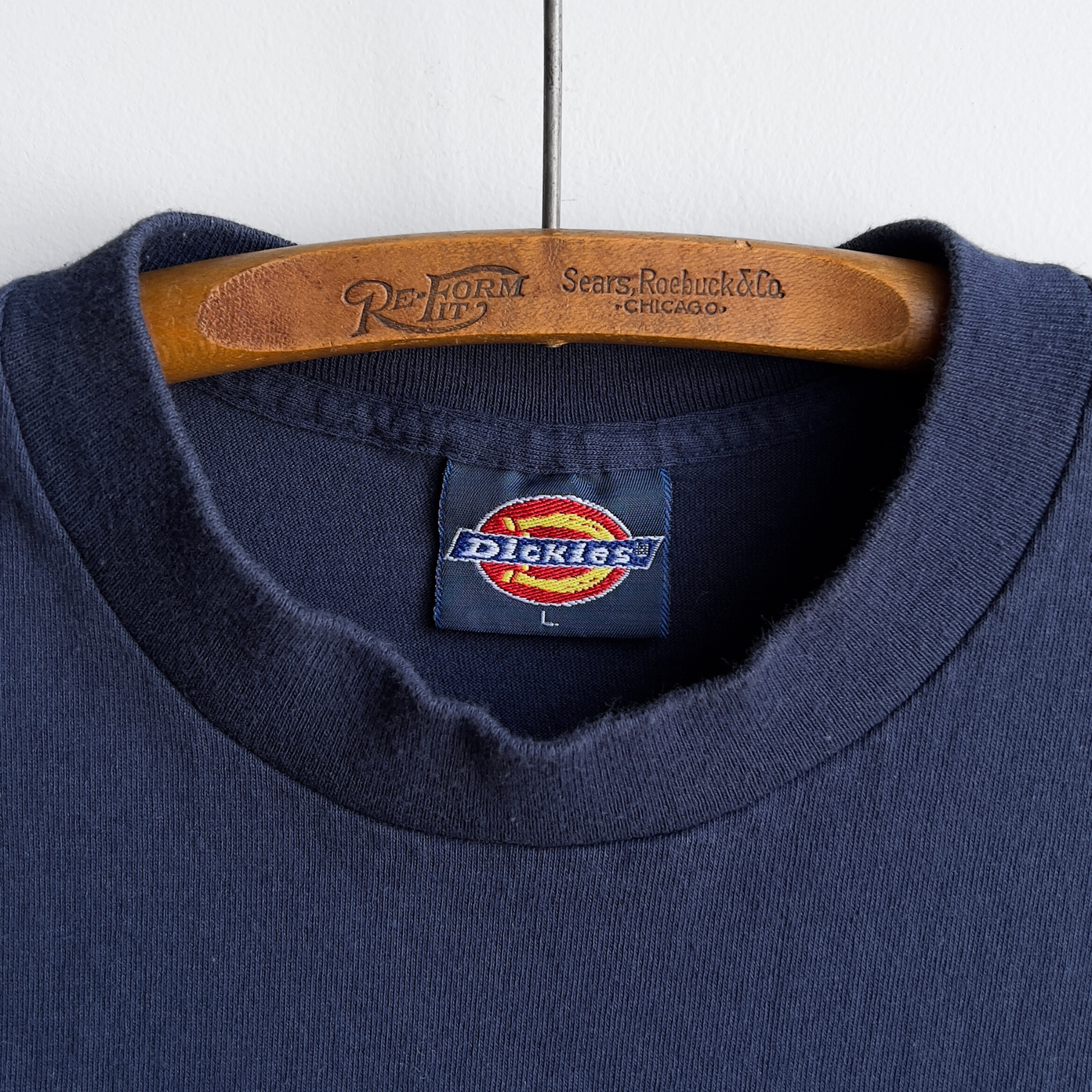 1990s Navy Blue Blank Pocket Tee  - Shop ThreadCount Vintage Co.