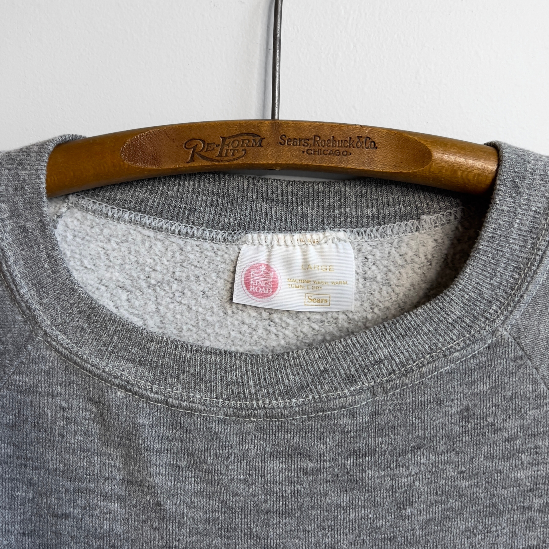 1970s Grey Cotton Blank Crewneck Sweatshirt  - Shop ThreadCount Vintage Co.