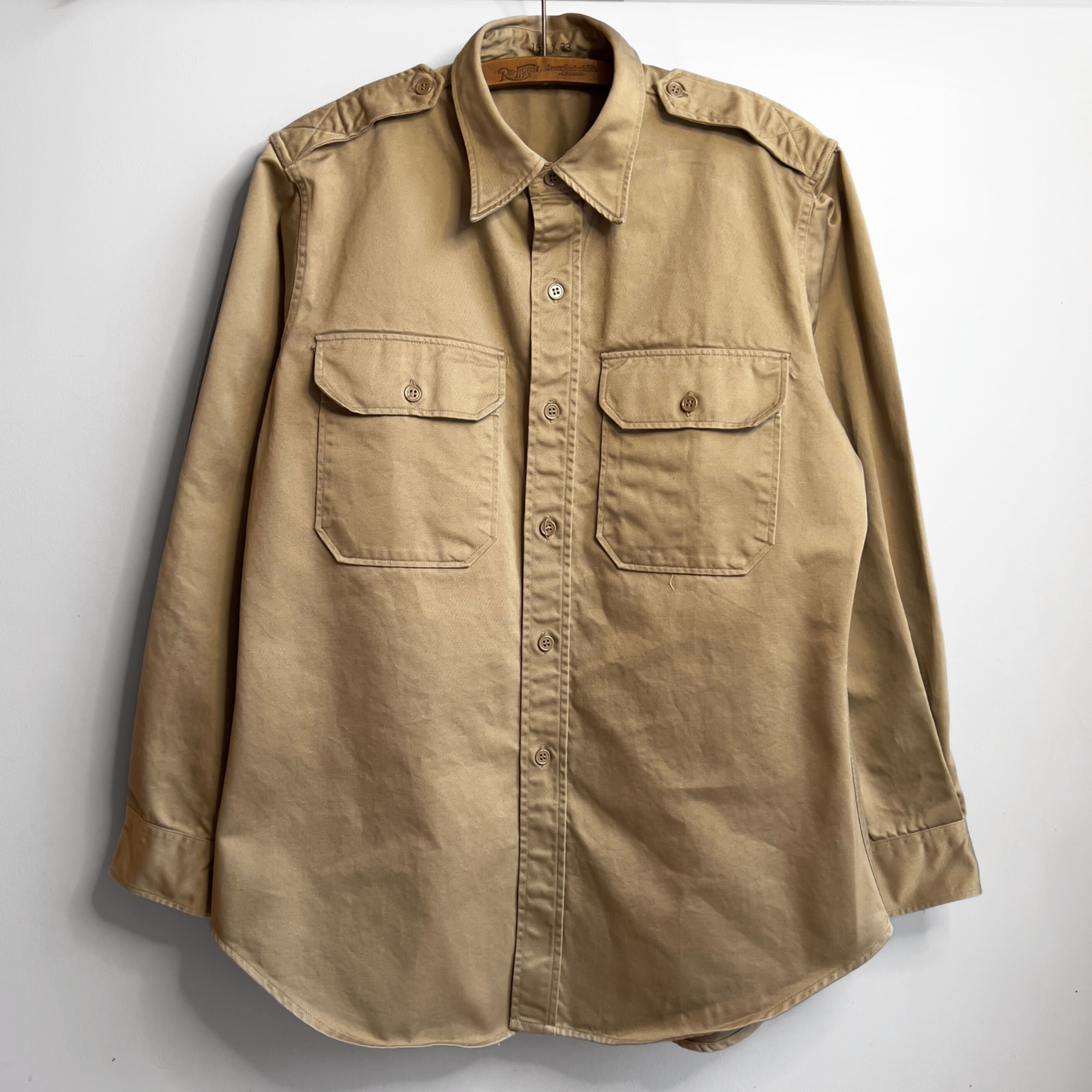 1950s U.S. Air Force Uniform Cotton Twill Shirt - Shop ThreadCount Vintage Co.