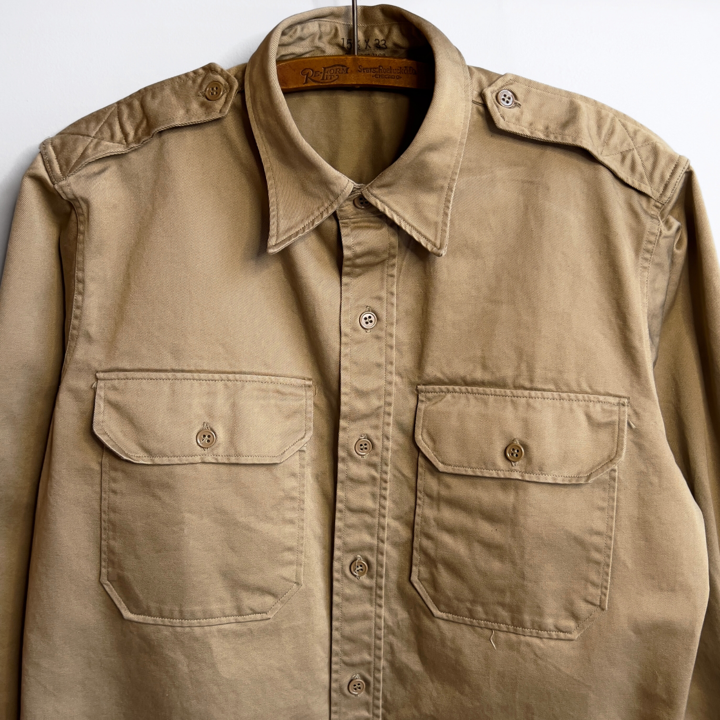 1950s U.S. Air Force Uniform Cotton Twill Shirt - Shop ThreadCount Vintage Co.
