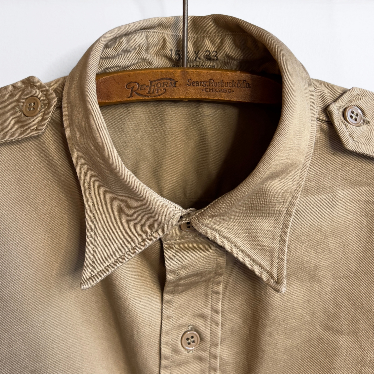 1950s U.S. Air Force Uniform Cotton Twill Shirt - Shop ThreadCount Vintage Co.