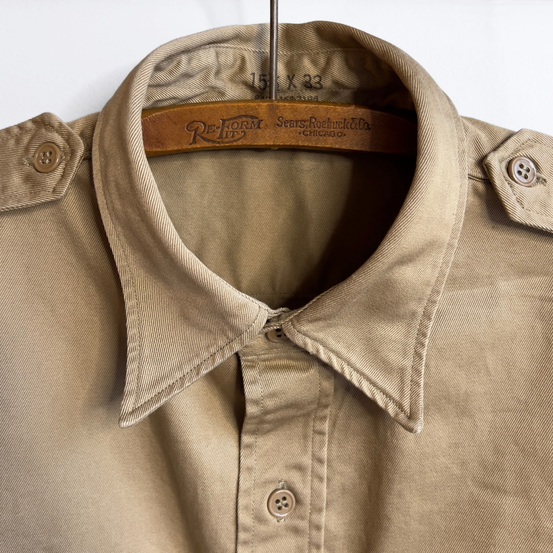 1950s U.S. Air Force Uniform Cotton Twill Shirt  - Shop ThreadCount Vintage Co.