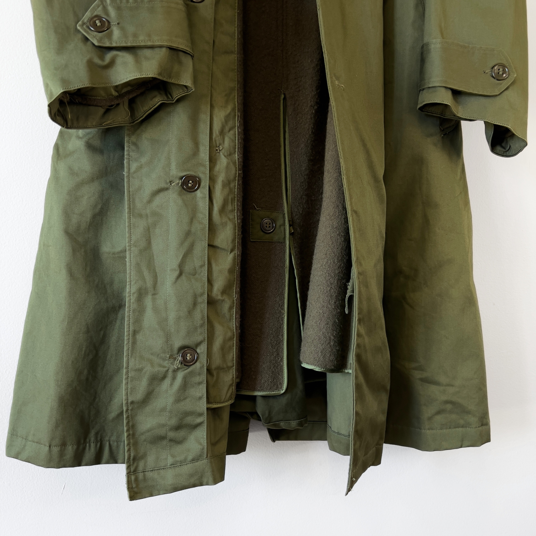 1950s U.S. Army OG 107 Heavy Field Wool Overcoat  - Shop ThreadCount Vintage Co.