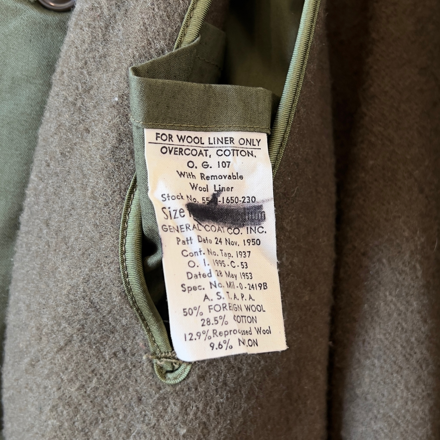 1950s U.S. Army OG 107 Heavy Field Wool Overcoat  - Shop ThreadCount Vintage Co.