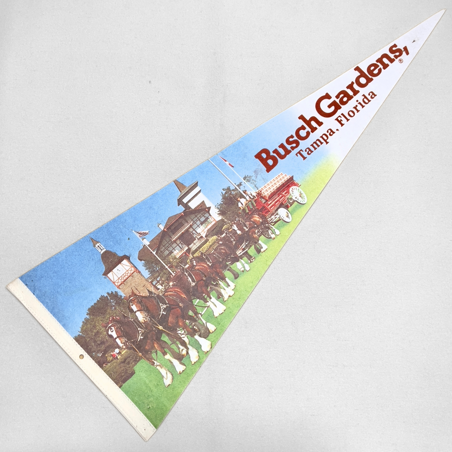 Vintage 1980s Busch Gardens Tampa Florida Pennant - Shop ThreadCount Vintage Co.