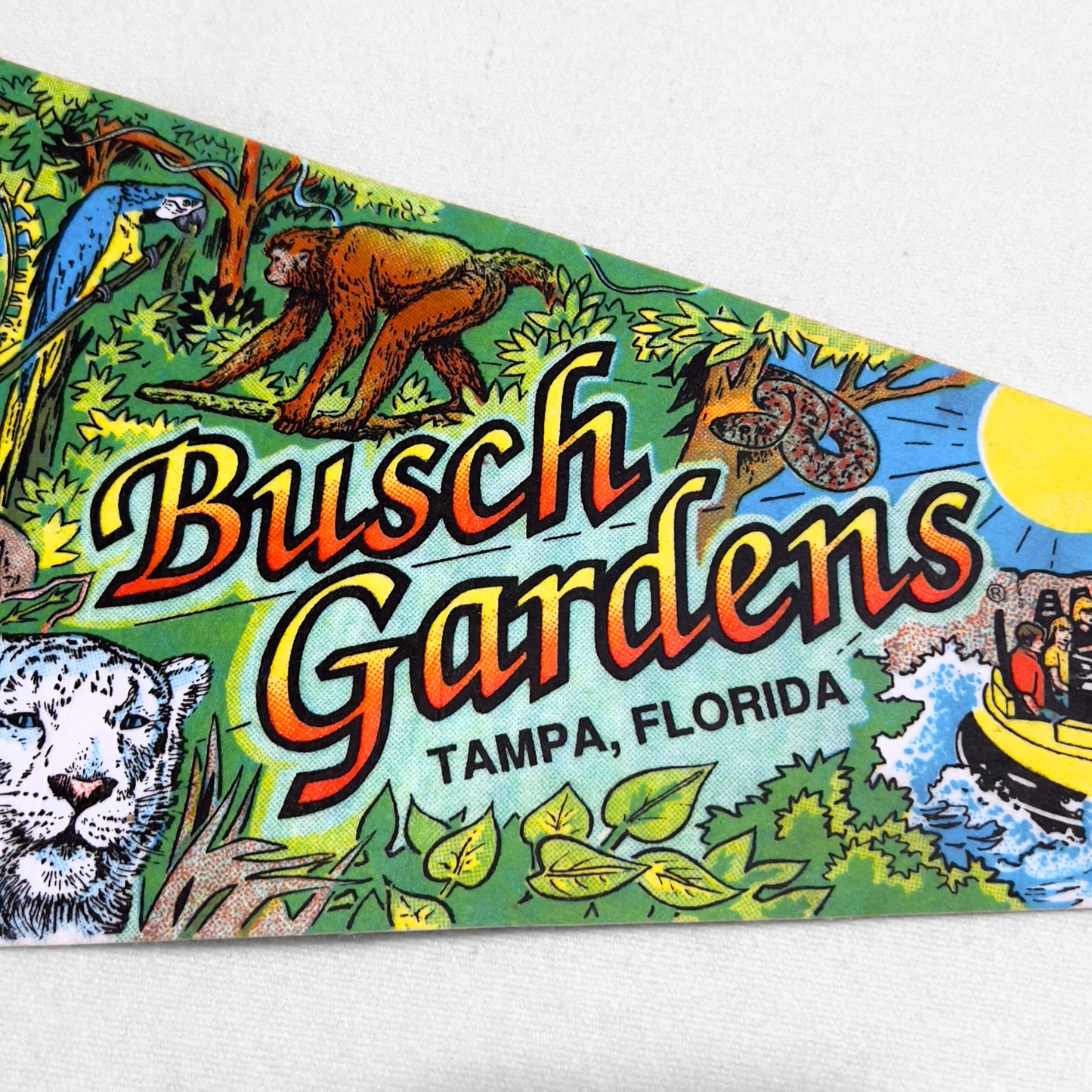 1980s Busch Gardens Tampa Florida Pennant - Shop ThreadCount Vintage Co.