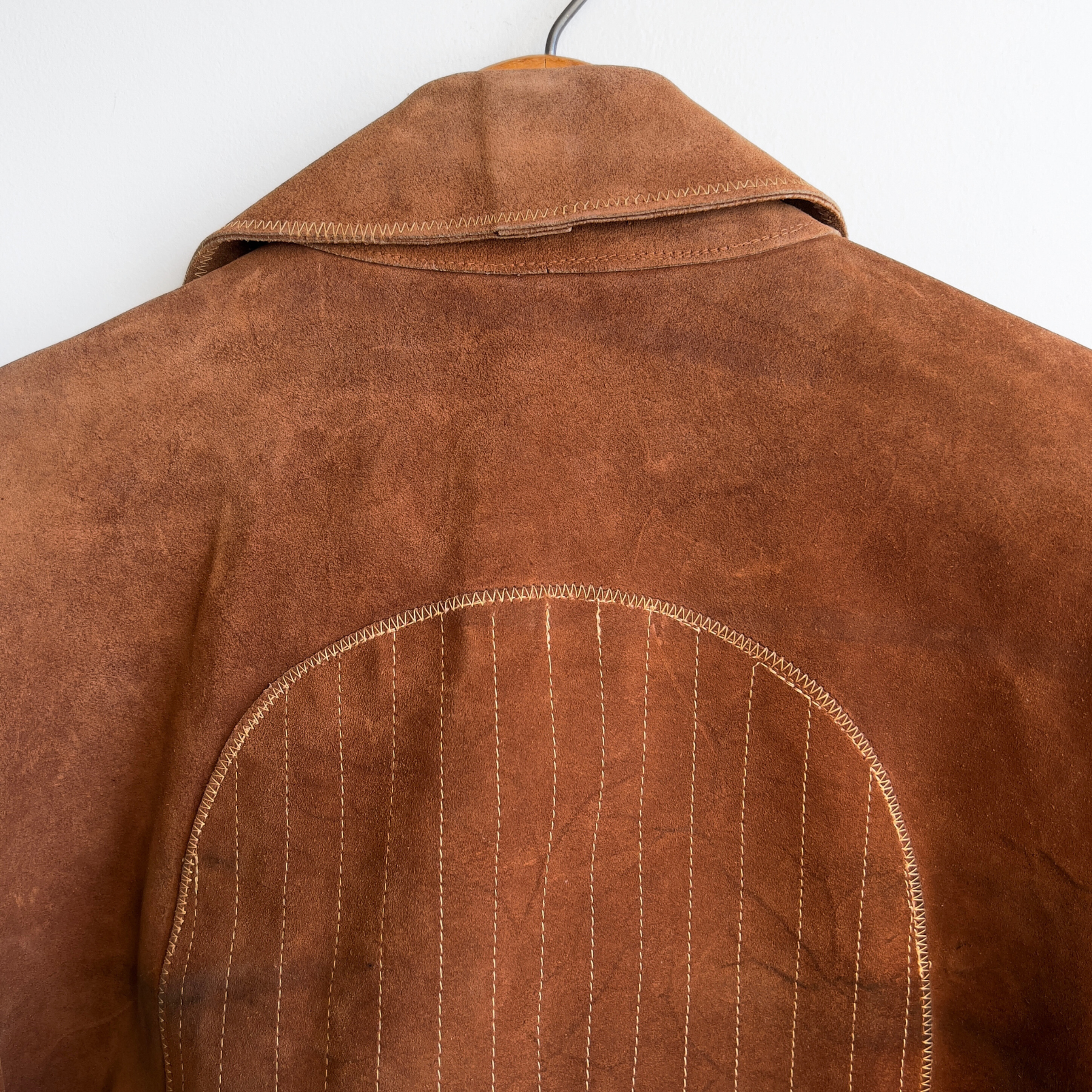 1960s Chess King Brown Visible Stitch Suede Leather Jacket  - Shop ThreadCount Vintage Co.